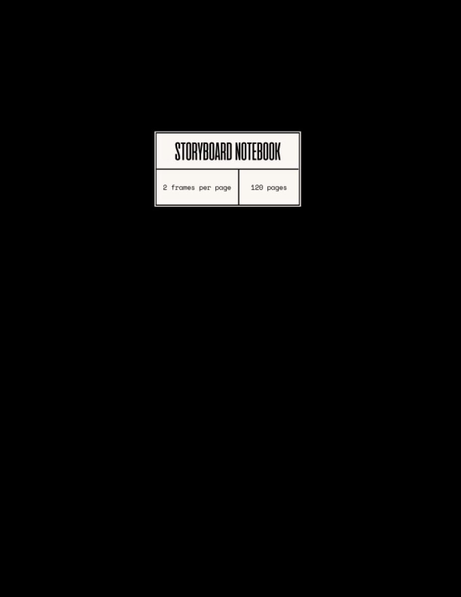 Storyboard Notebook Matte black ***NEW*** - 16:9 - 4:3 - Cinemascope. 2 frames per page, 120 pages. Storyboard Pro - ShopVlot