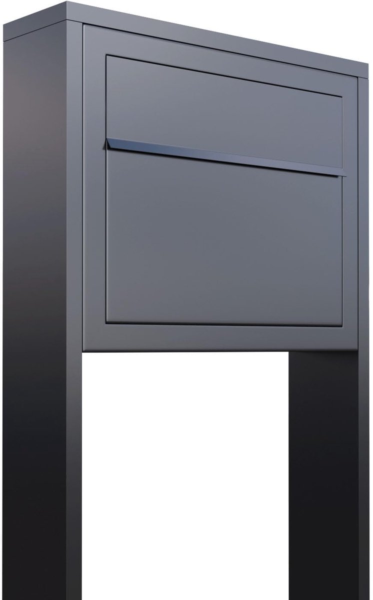 Famanu – Staande brievenbus Elegance Stand in antraciet, modern design voor postontvangst