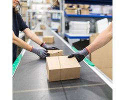 KAYGO KG19N Werkhandschoenen met gripnoppen voor anti-slip grip, 3 paar, nitril gecoat, licht, oliebestendig, naadloos - ShopVlot