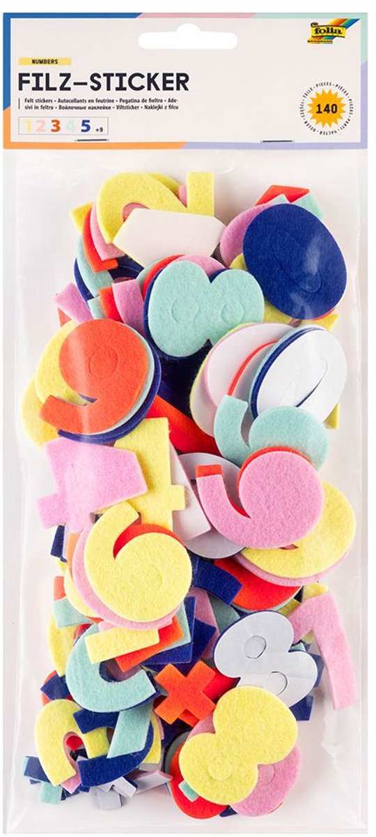 Viltstickers getallen 140pcs.