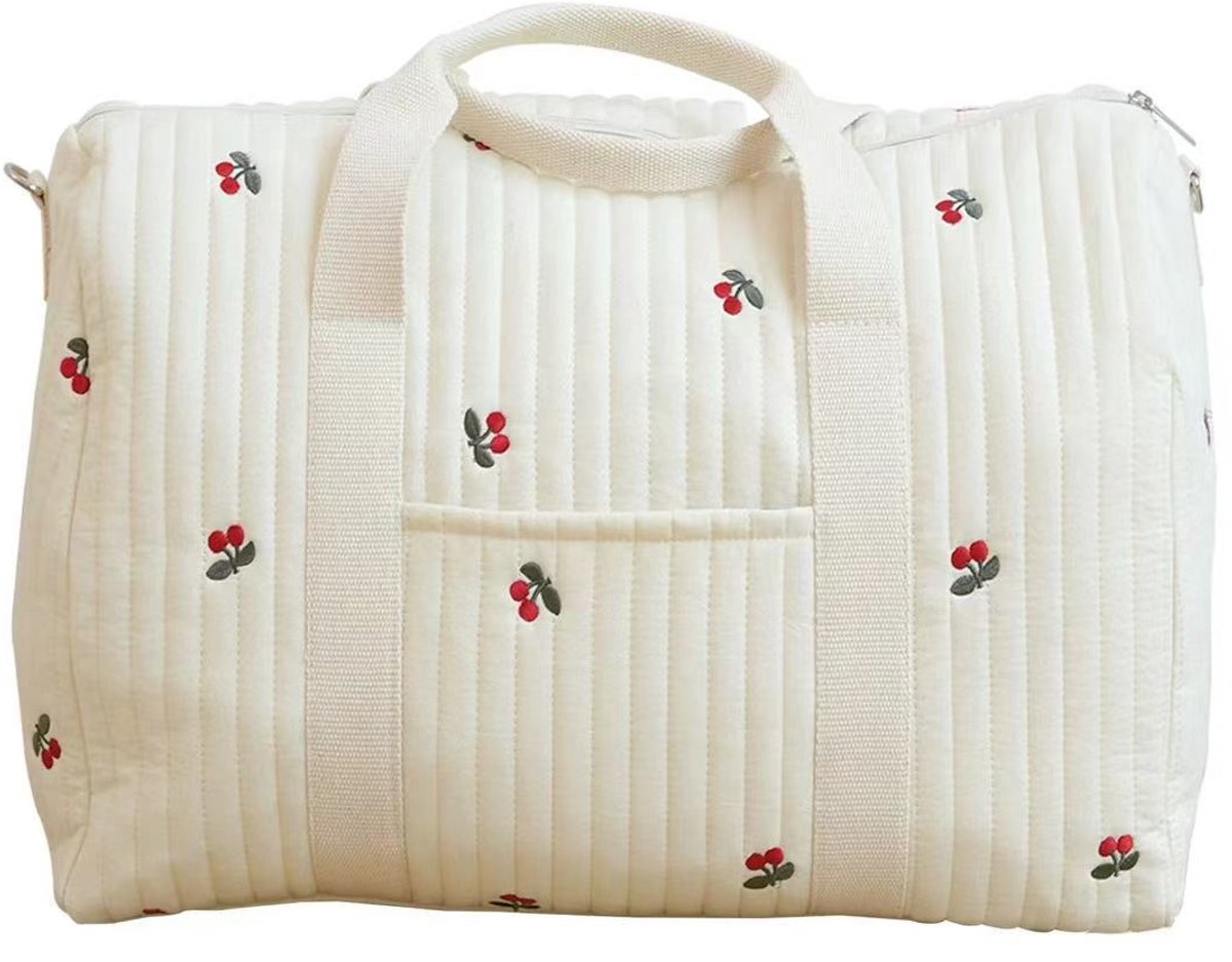 Luiermand - Luiermandje - Speelgoedmand - Luiermand voor Babykameraccessoires- Opbergmand voor babyluiers en doekjes- Lichtgroen - Luiertas Schoudertas – Verzorgingstas voor Baby - Ruime Opbergvakken – Unisex Baby Tas -Cherry Mommy tas