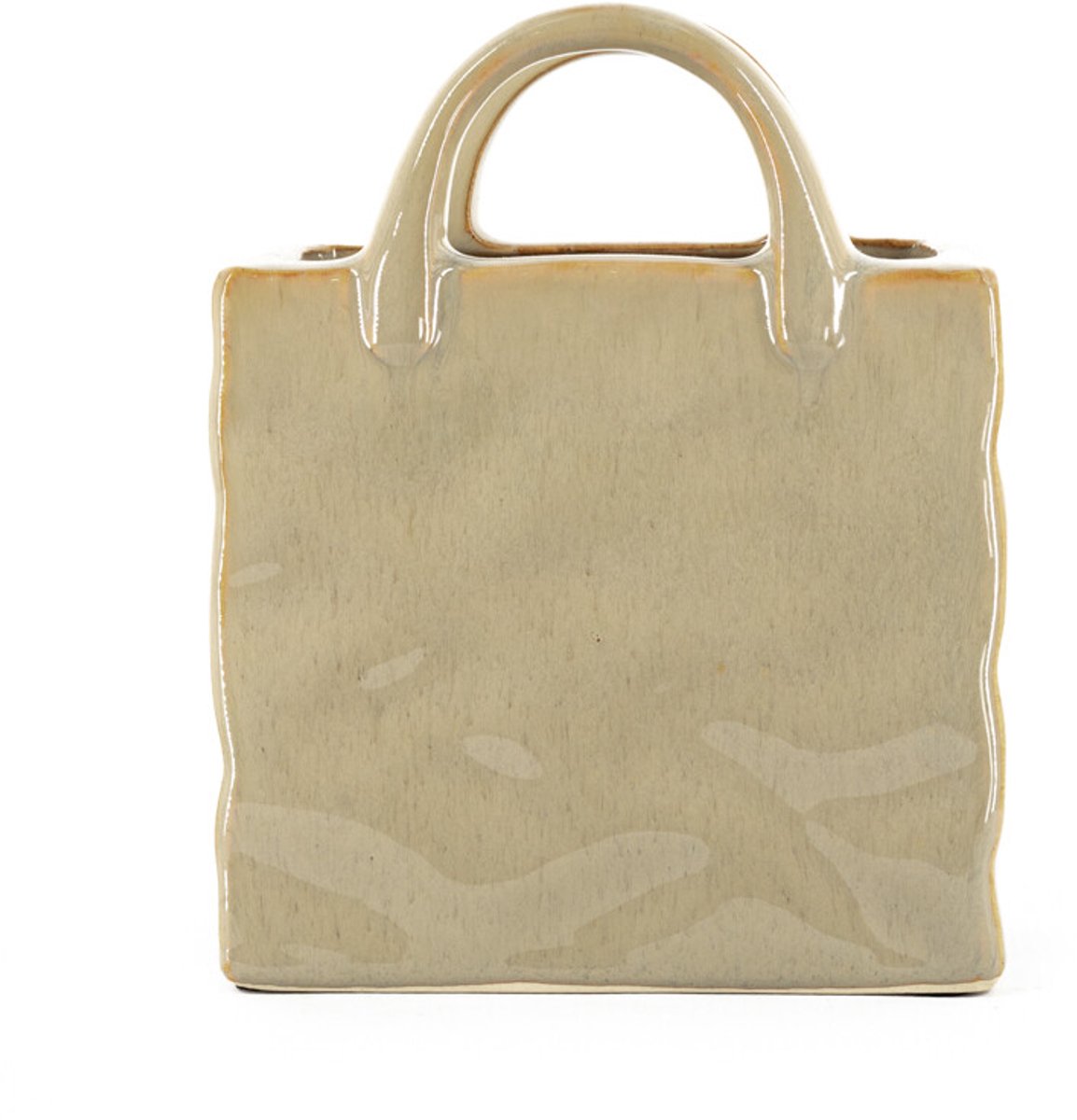 Aardewerk vaas Shopper S beige