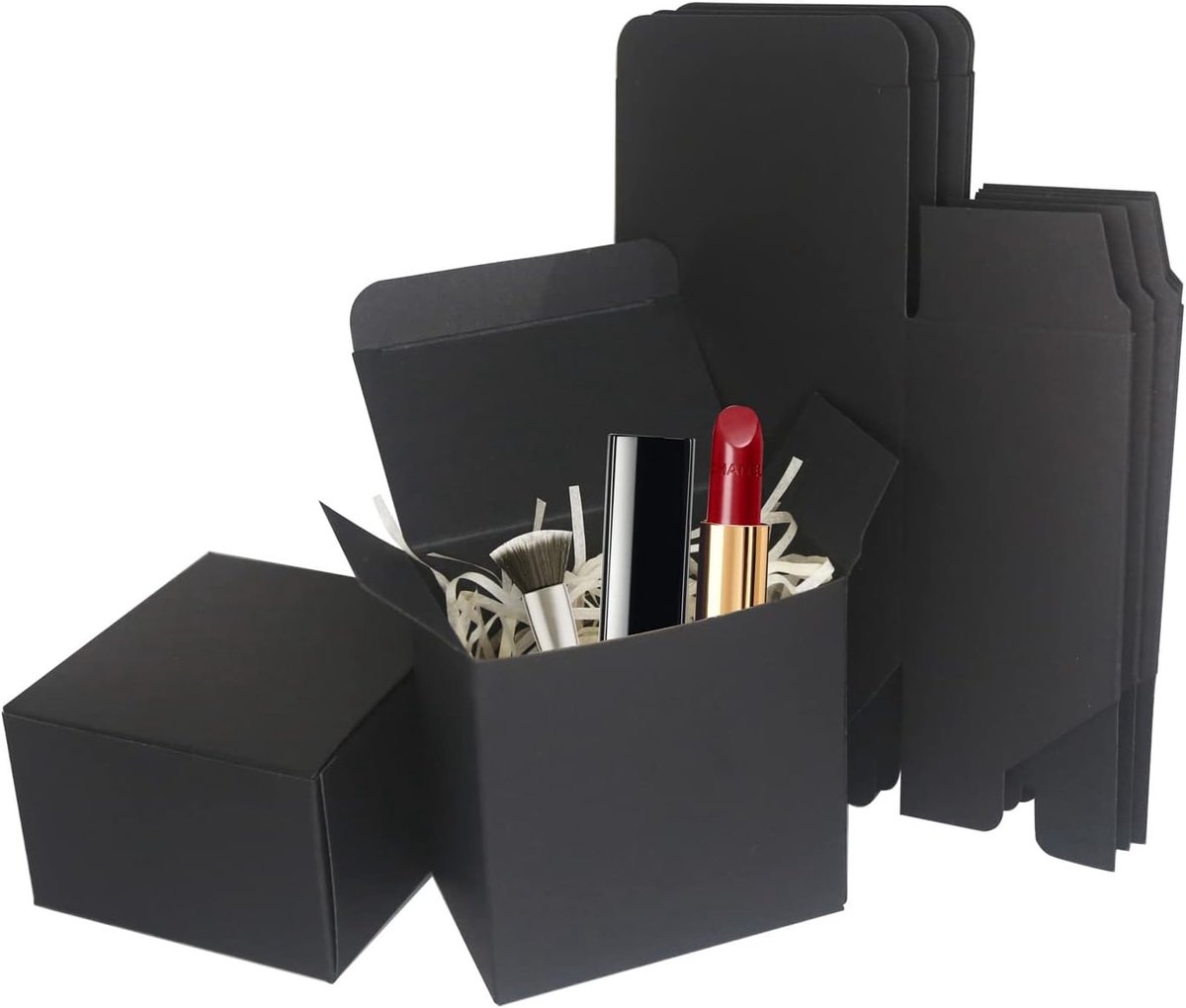 Kraft Cadeauboxen 80x80x50mm - Kleine Lege Dozen met Deksel voor Feestjes, Bruiloften en Verjaardagen (10 Stuks) - Perfecte Favor Dozen voor Geschenken