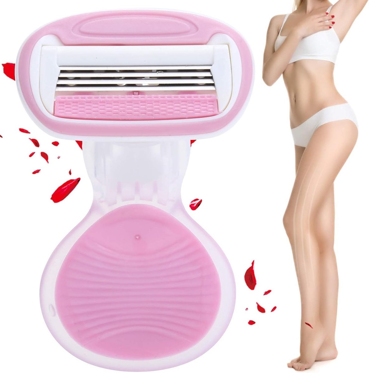 Extra Glad Vrouwelijke Flexball Reis Scheermes met Reisetui, Handmatige Lichaamshaarverwijderaar, Epilator en Huidverzorging voor Dames