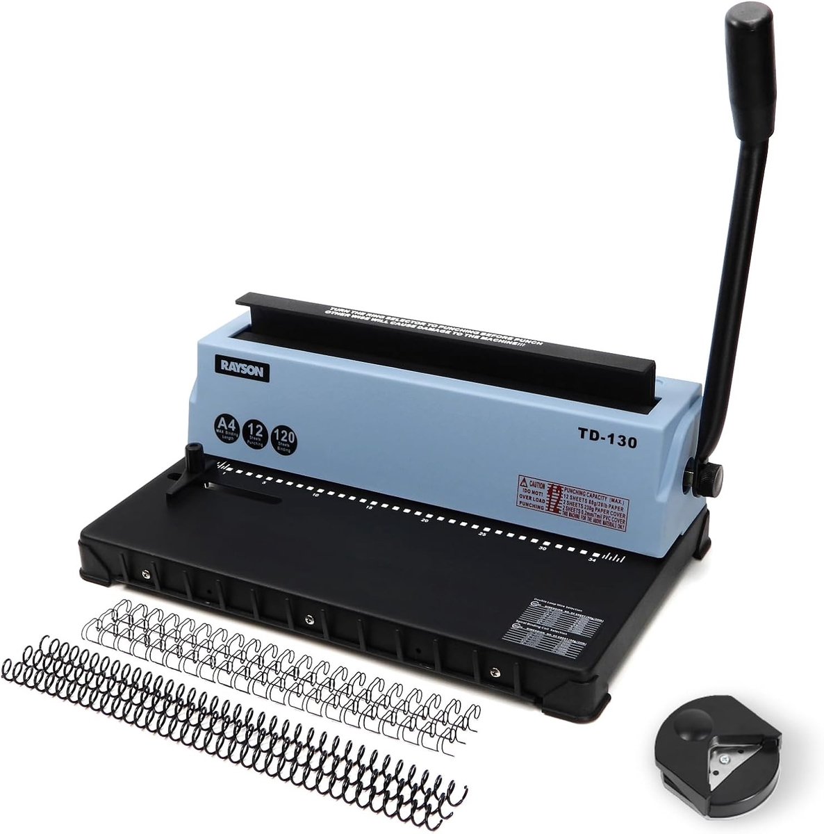 Professionele Metalen Draadbindmachine met 3:1 Punch Spacing voor A4-papier, 12 pagina's perforeren en tot 120 pagina's binden