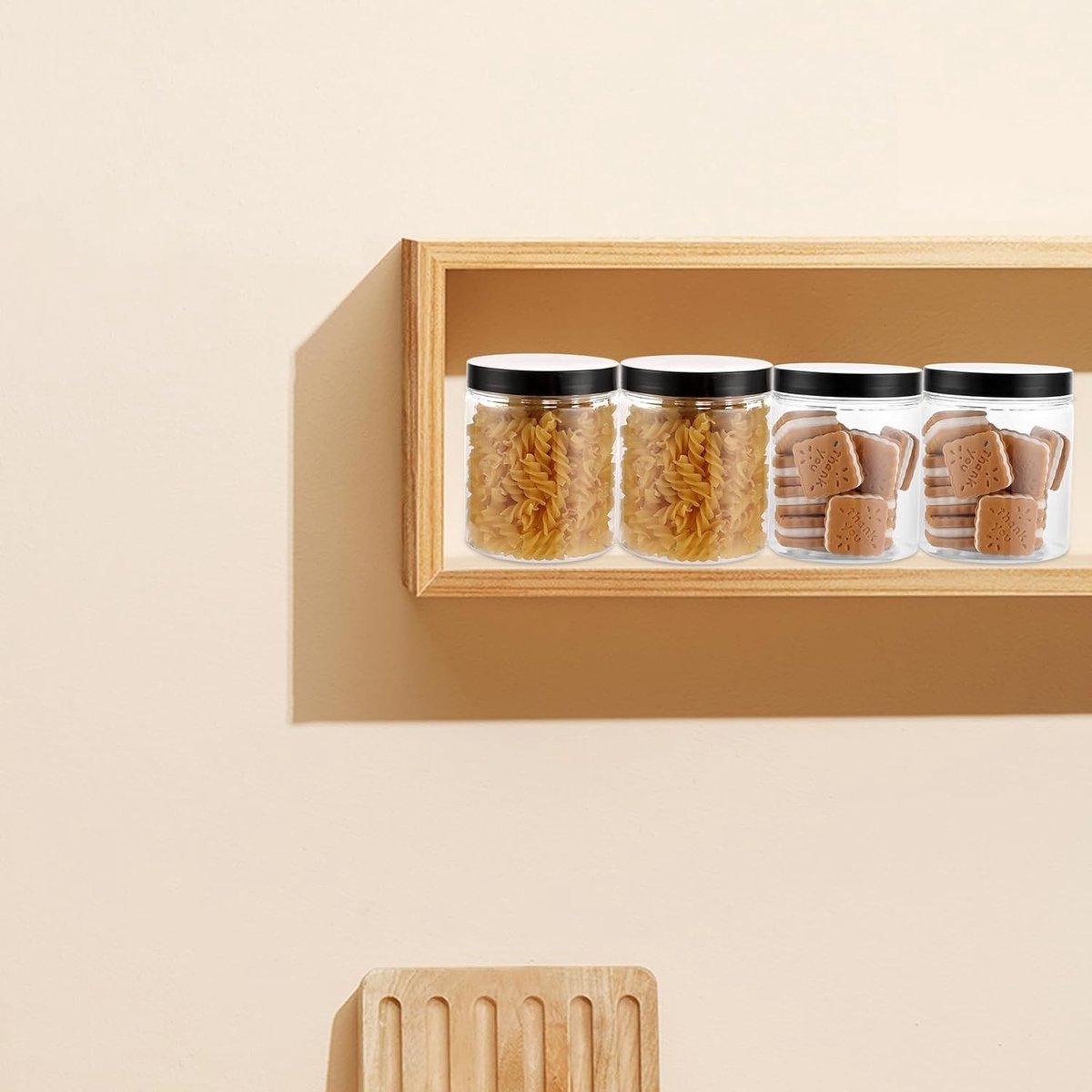 Voorraaddozen met Deksel - Transparant - 500 ml - Luchtdichte Kunststof Potten - Voor Voedsel en Non-Food