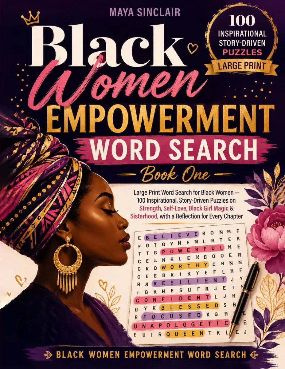 Black Women Empowerment Word Search: Large Print Word Search for Black Women - ShopVlot