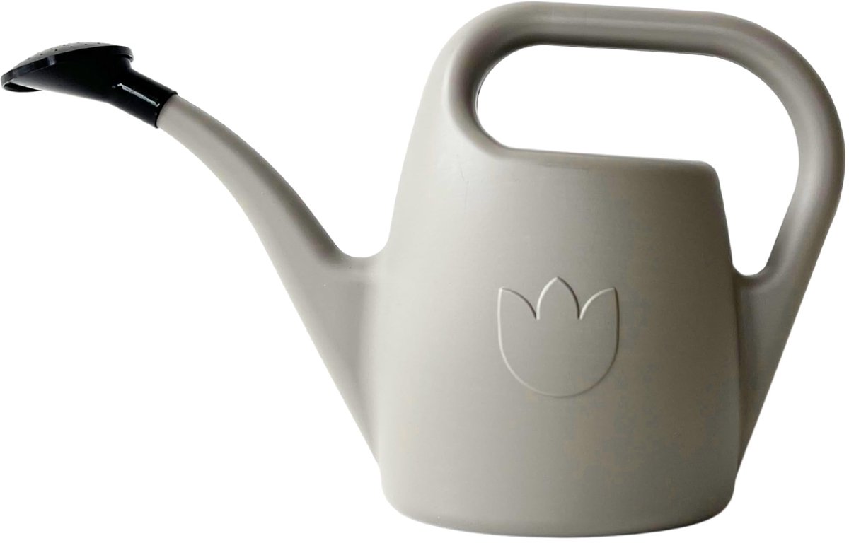 Famanu – Gieter van 2 liter, design gieter van hoogwaardig kunststof, voor binnen en buiten in taupe