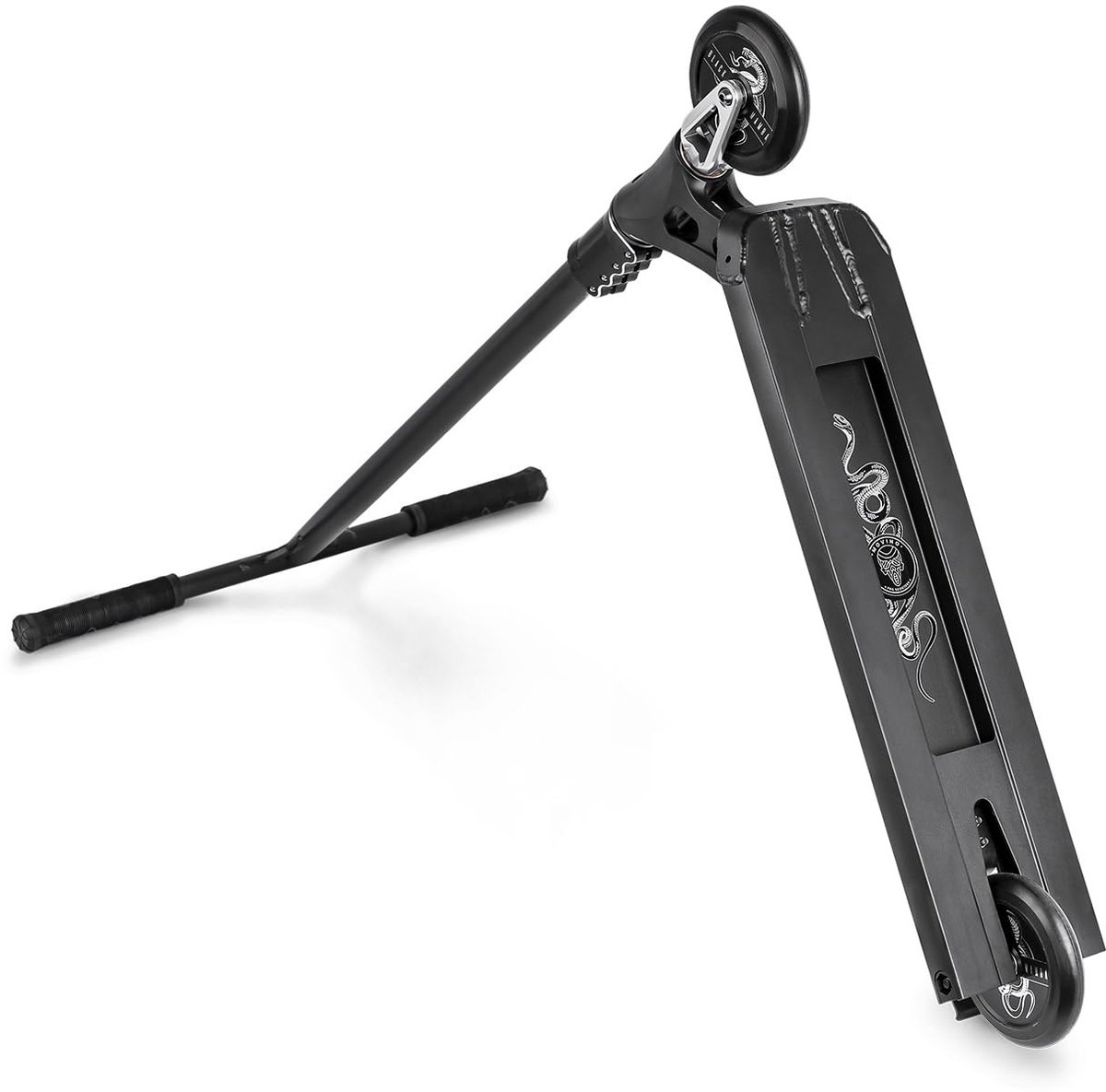 Movino Black Mamba Stuntstep, professionele stuntstep, SCS-compressiesysteem, kickscooter met 120 mm wiel, XXL 6061 - ShopVlot