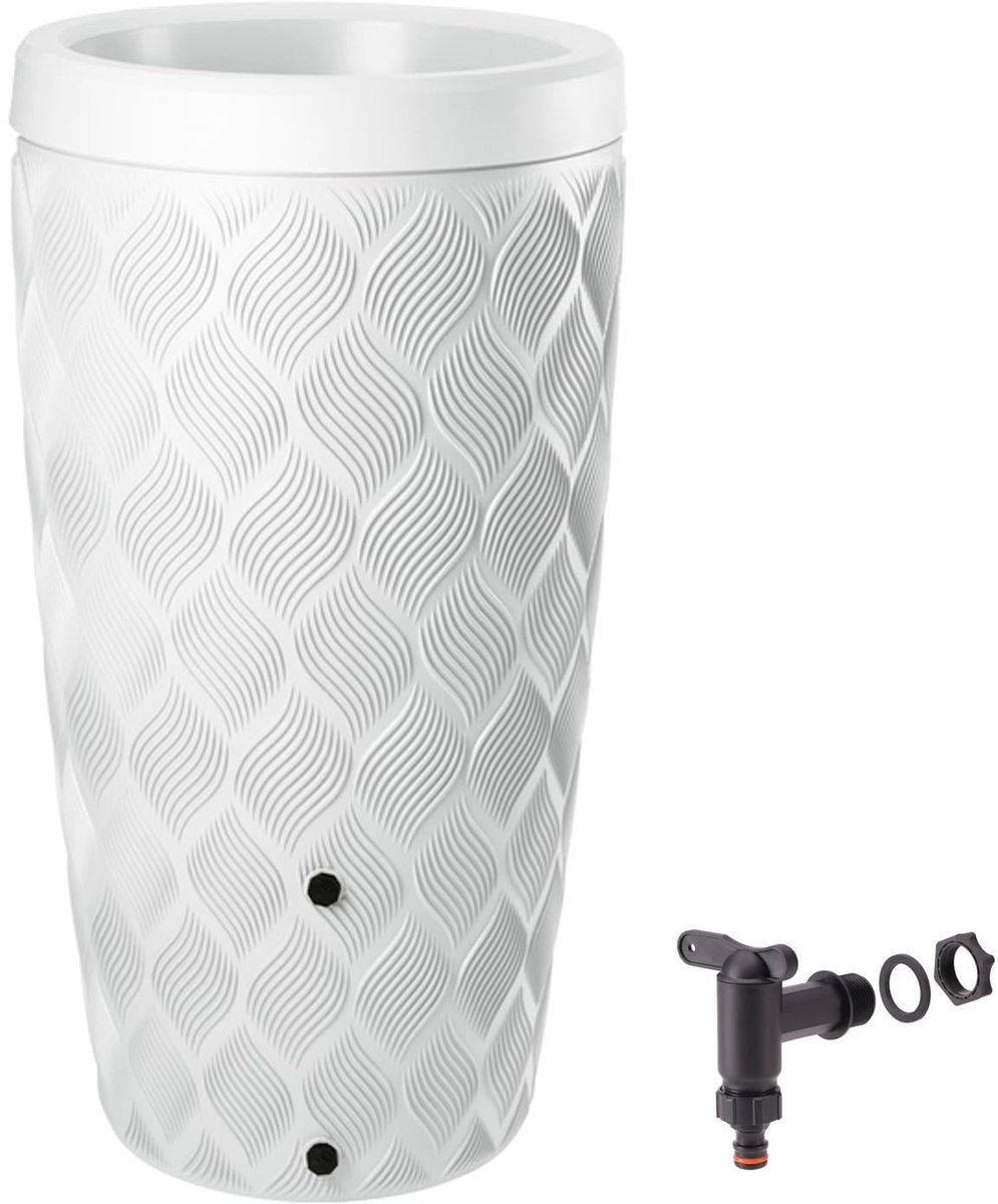 Famanu – Regenwatertank van 240 liter met plantenbak en kraan, beschikbaar in 5 kleuren