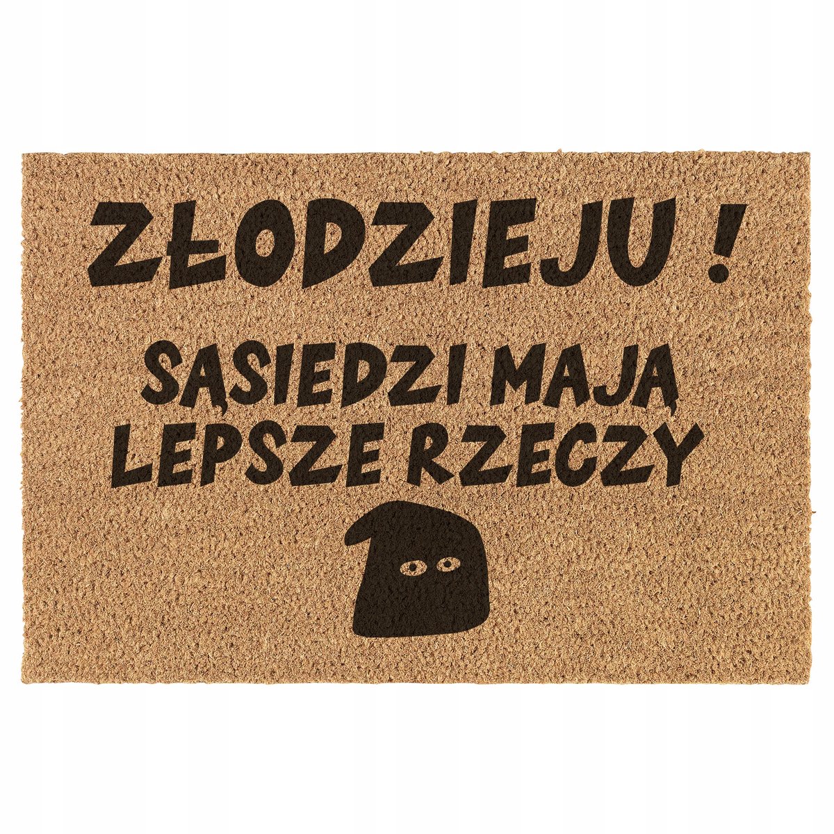 Grappige Kokosvezel Deurmat - "Schoenen Poetsen" - 60x40cm