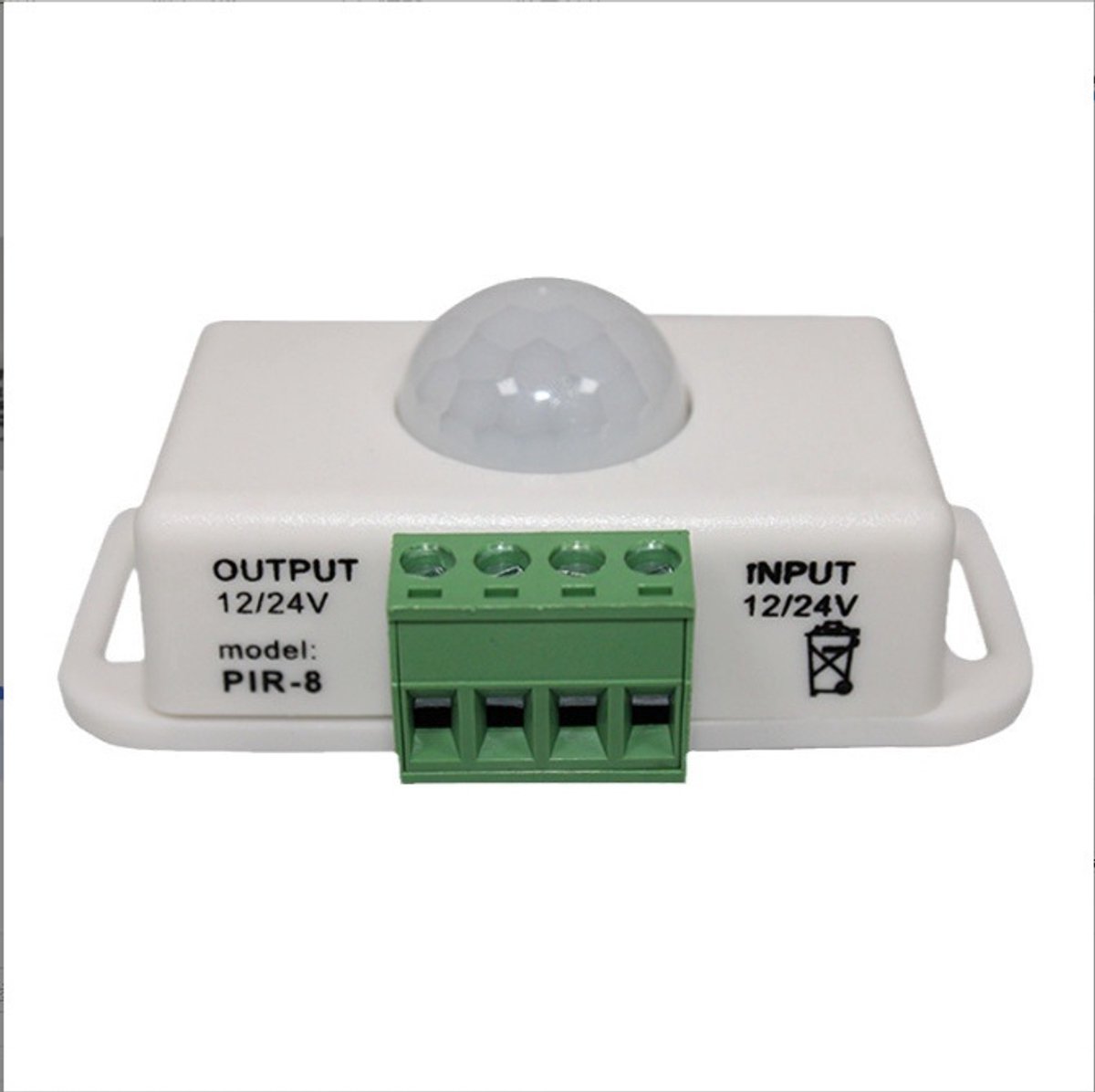 Mini bewegingsmelder DC 12V 6A, automatische infrarood sensor‑schakelaar, Wit