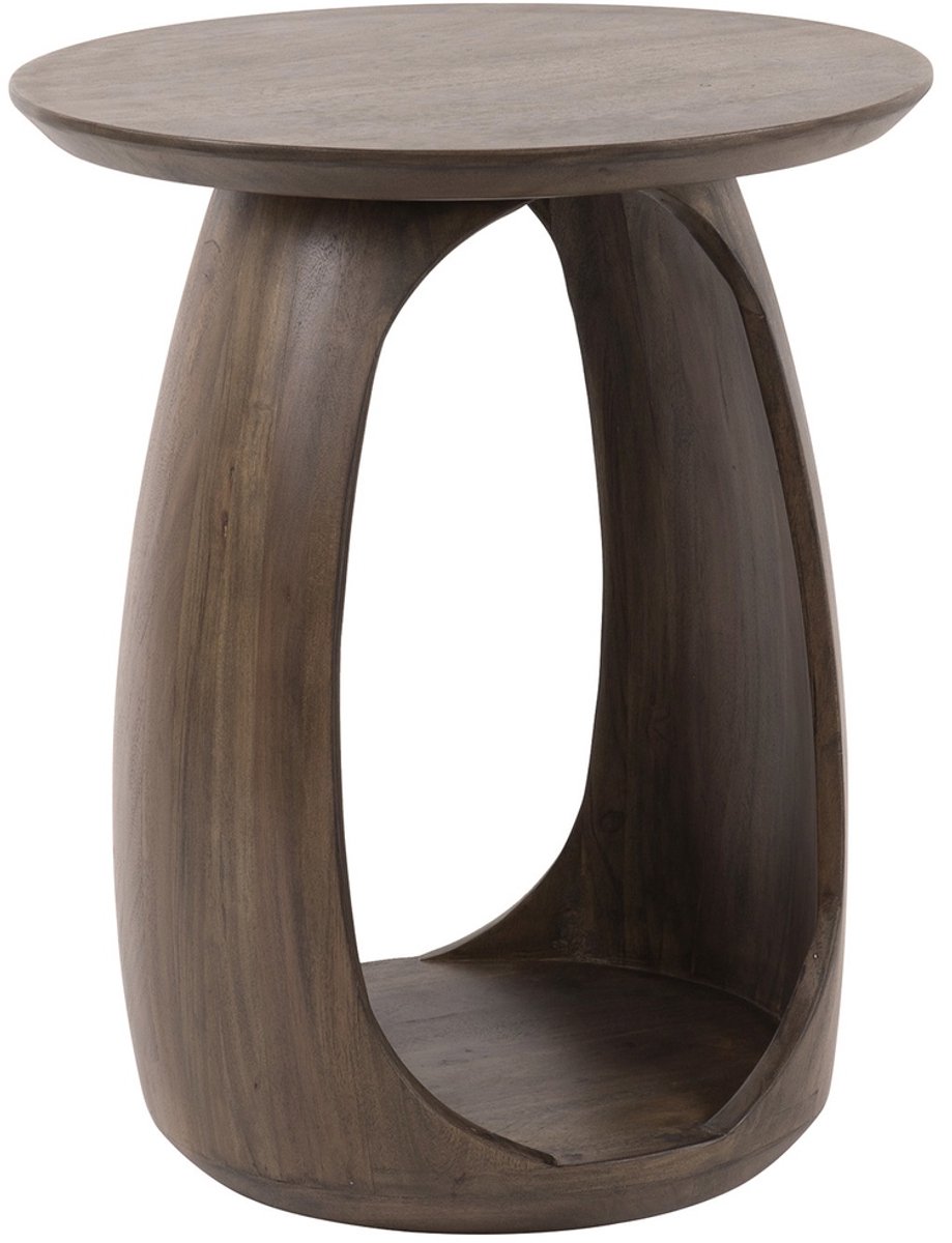 Giga Meubel Bijzettafel Flow - Bruin Acaciahout - 45x45x56cm