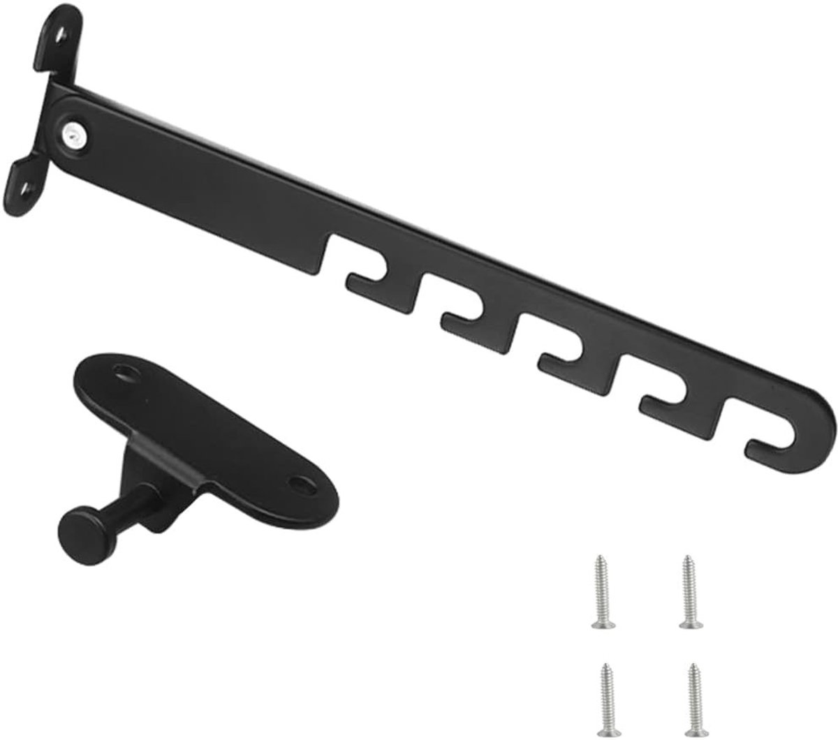 Veiligheidsraamslot - Zwart - 18 cm - Stalen Vensterbegrenzer met Schroeven - Voor Draaivensters