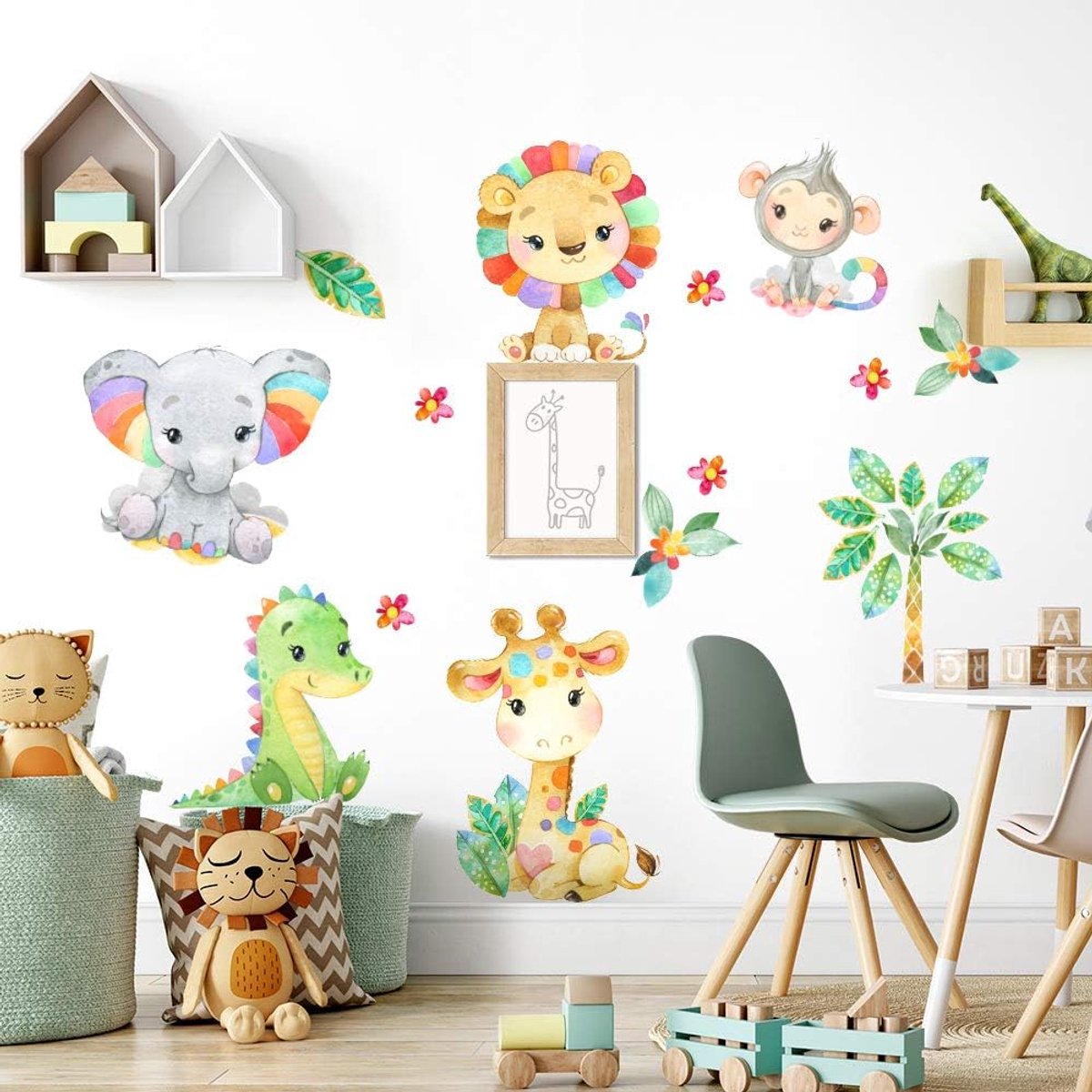 Muurstickers baby - ecologisch en hypoallergeen - zachte stof effect - verplaatsbare wanddecoratie - ShopVlot