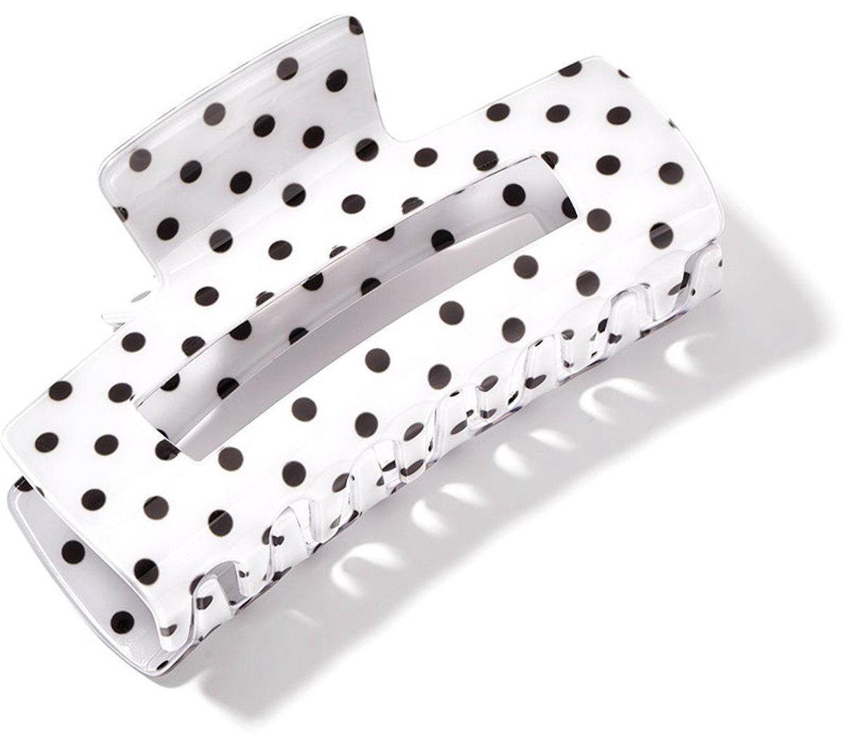 Haarclips met stippen, casual pvc-accessoires voor dagelijks gebruik - Wit