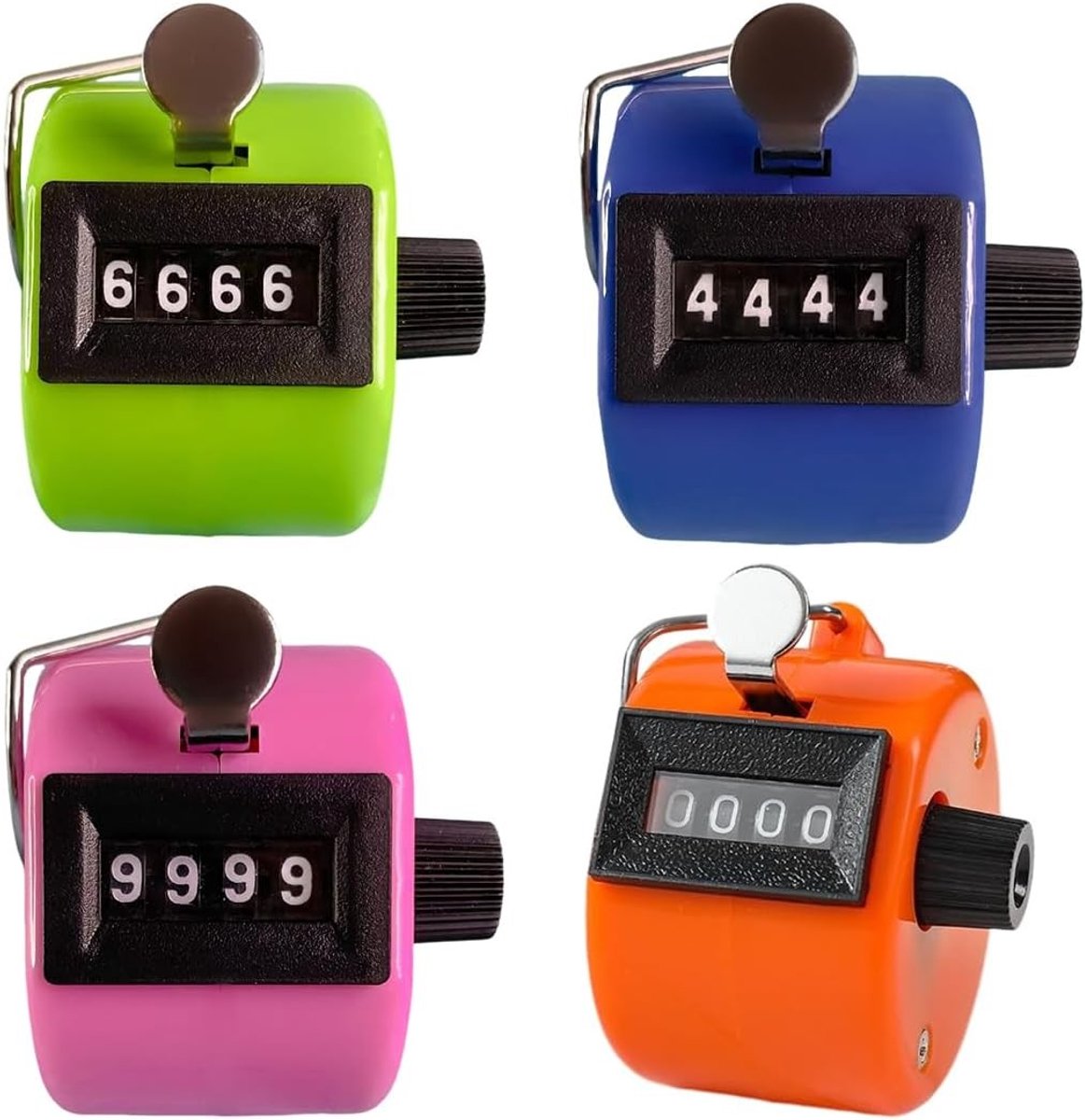 4 Stuks Handmatige Telmachine voor Sport, Golf, Training en School - Multicolor Telapparaat
