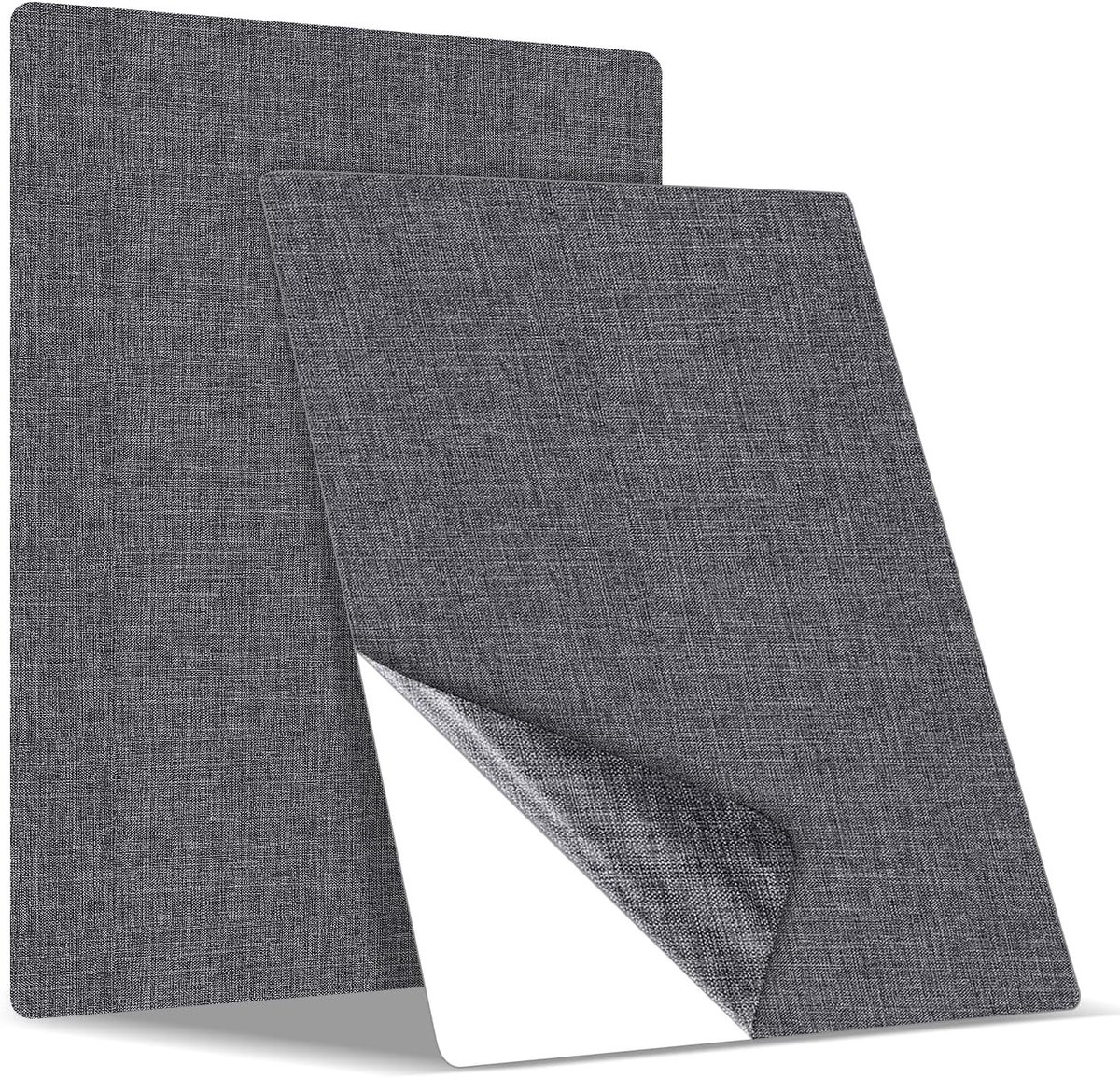 Zelfklevende Textiel Patches voor Linnen Reparatie 20x11 cm - Ideaal voor Meubels, Autozetels en Gordijnen in Grijs