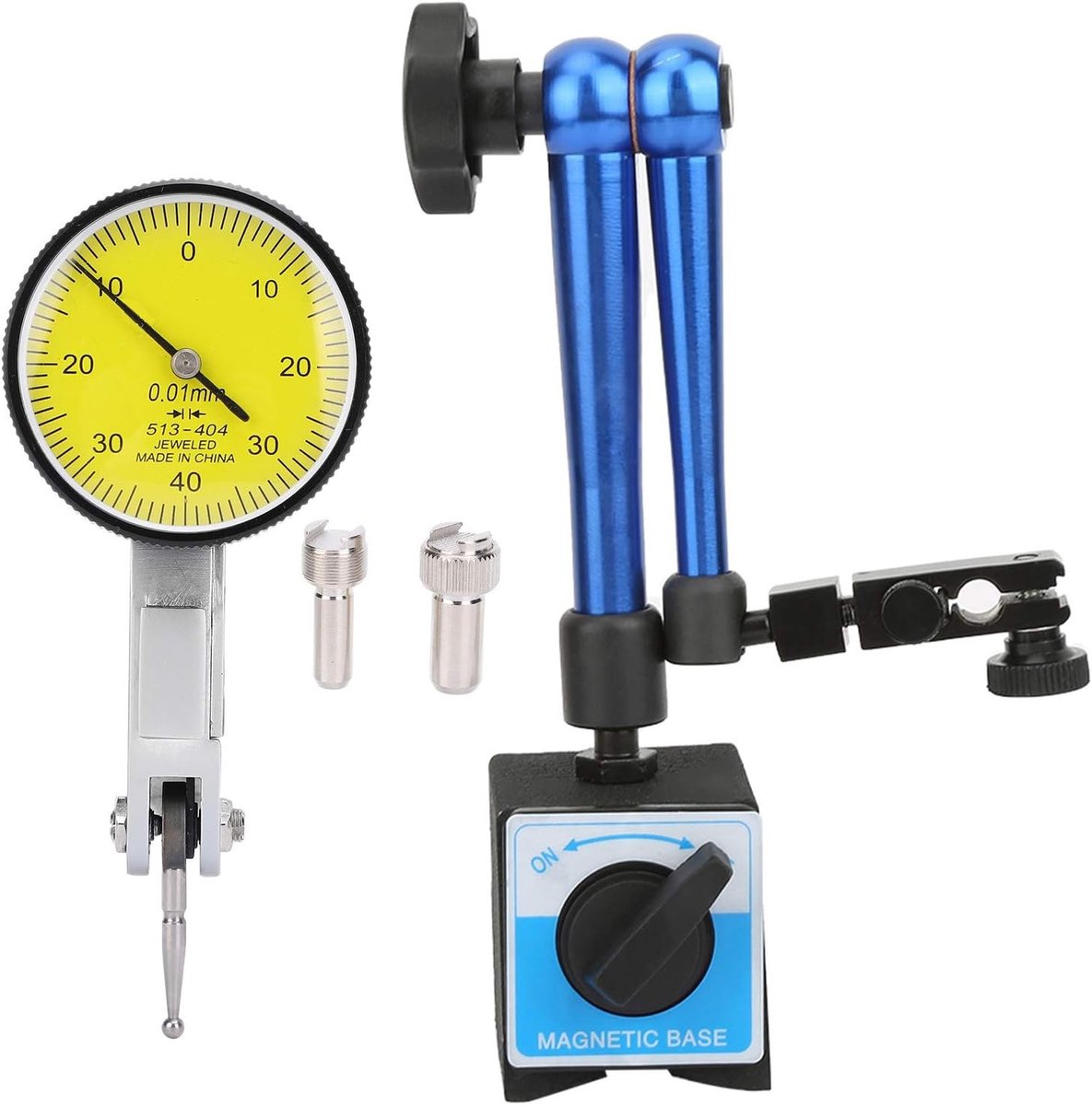 Verstelbare Magnetische Basis Houder voor Universele Dial Gauge, Ideaal voor Dial Test Indicator, Compact en Duurzaam (60 x 50 x 55 mm)