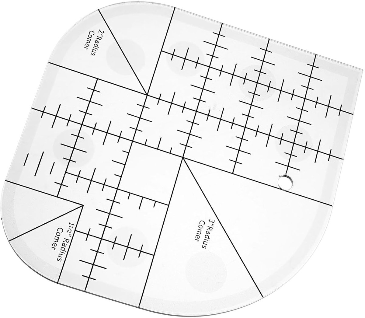 Acryl Hoeksnijder en Liniaal voor Patchwork en DIY Naaien - Multifunctionele Sjabloon Tool voor Quilten en Creatieve Projecten