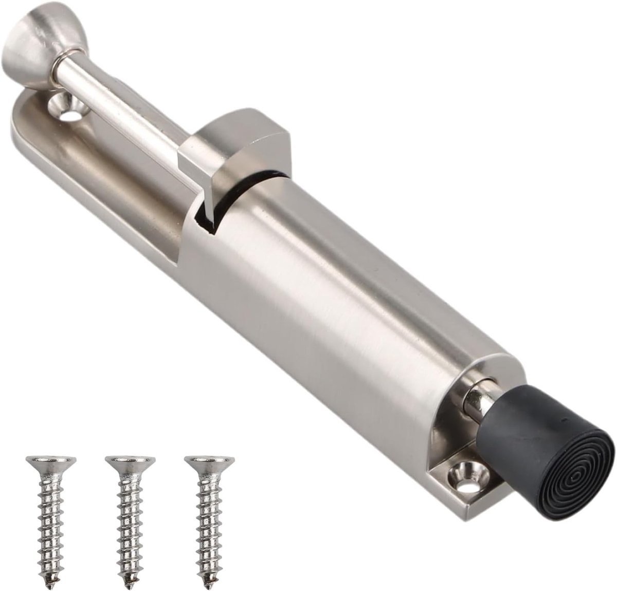 Verstelbare Deurstopper - Zilver - 16 x 3,5 x 3 cm - Roestvrij Staal met Pedaal - Voor Binnen en Buiten