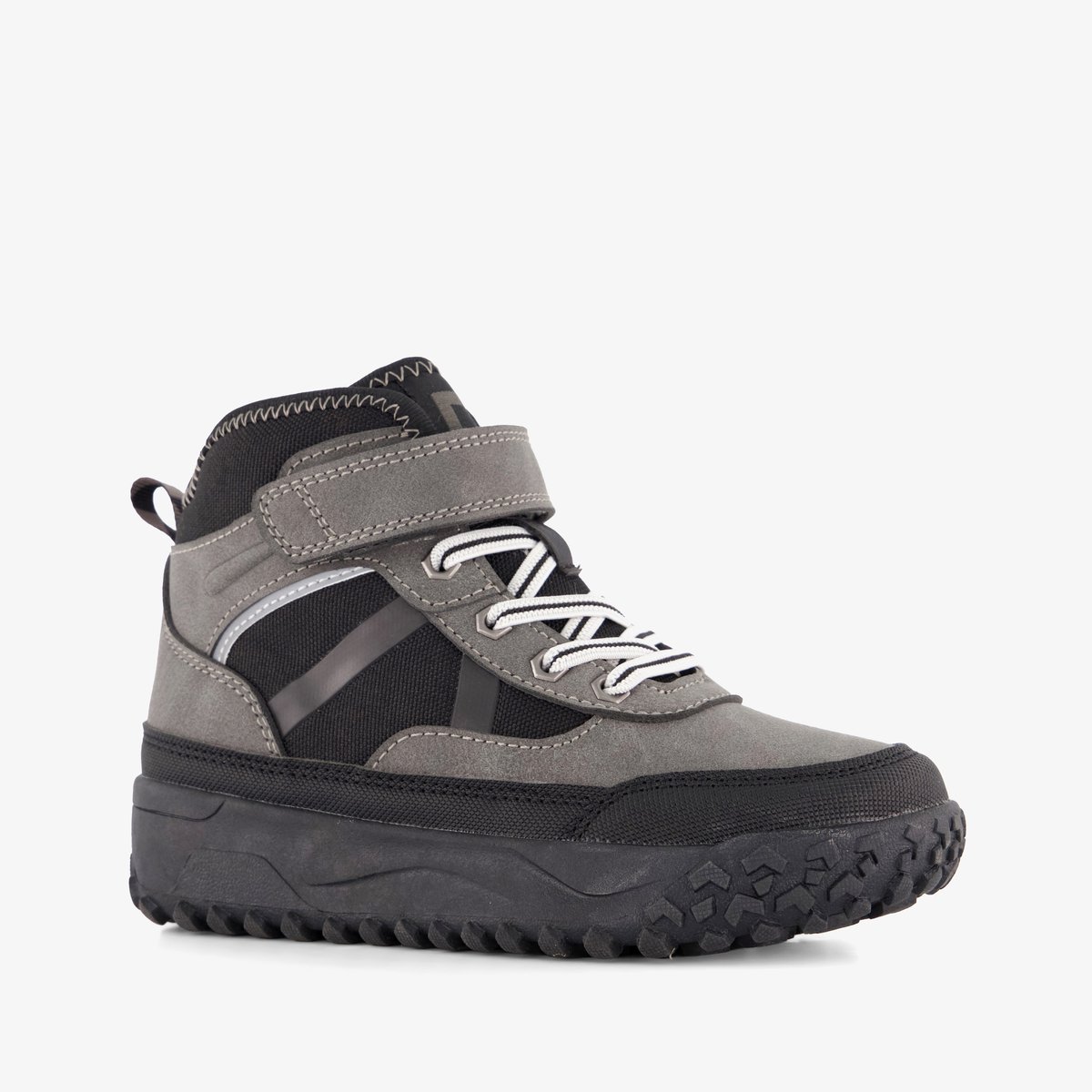 Blue Box hoge jongens sneakers zwart grijs - Maat 26
