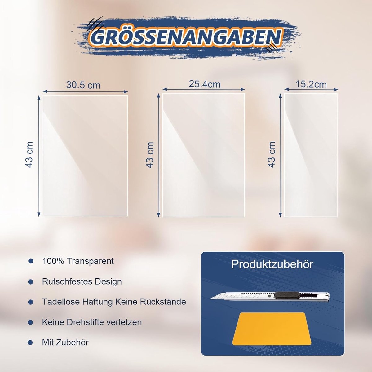 Krasfolie voor Katten - Transparant - 43 x 30,5 cm - Zelfklevend Krasbescherming voor Meubels - Voor Katten