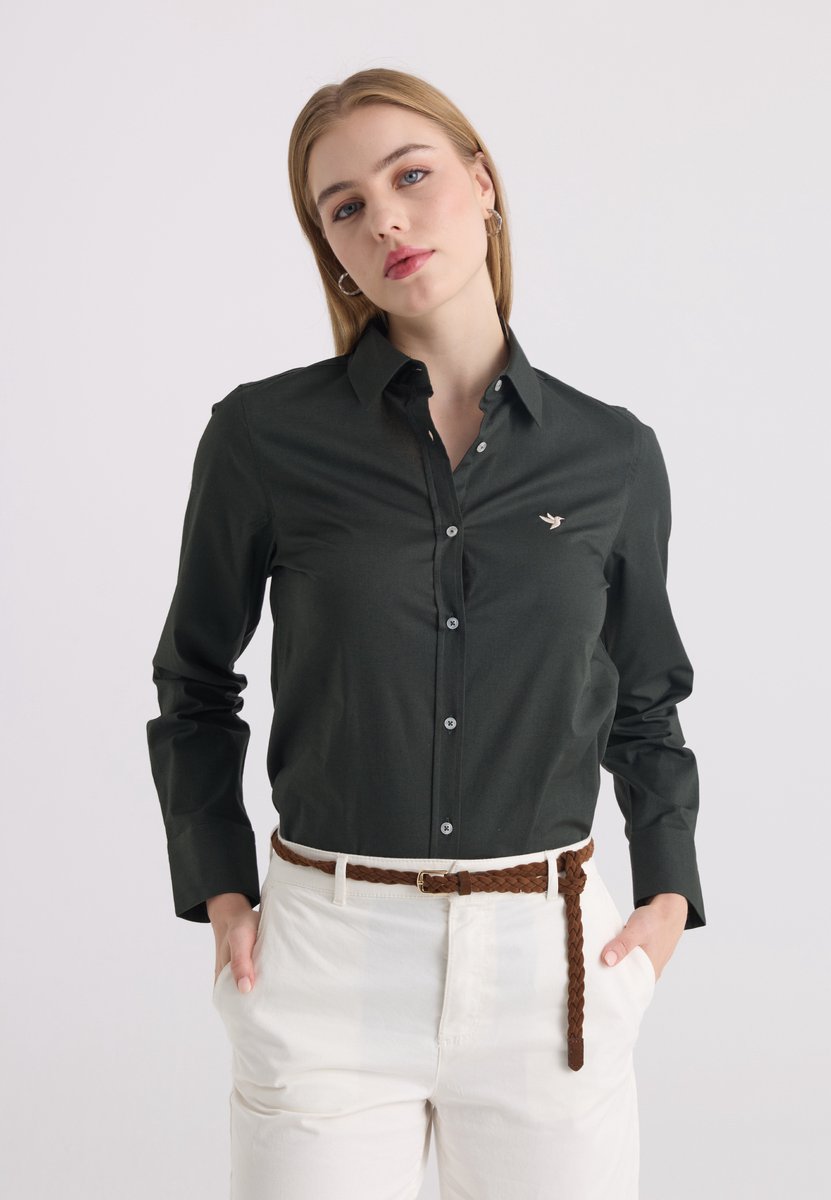 Felix Hardy Overhemd Met Lange Mouwen Katoen Dames Khaki - S