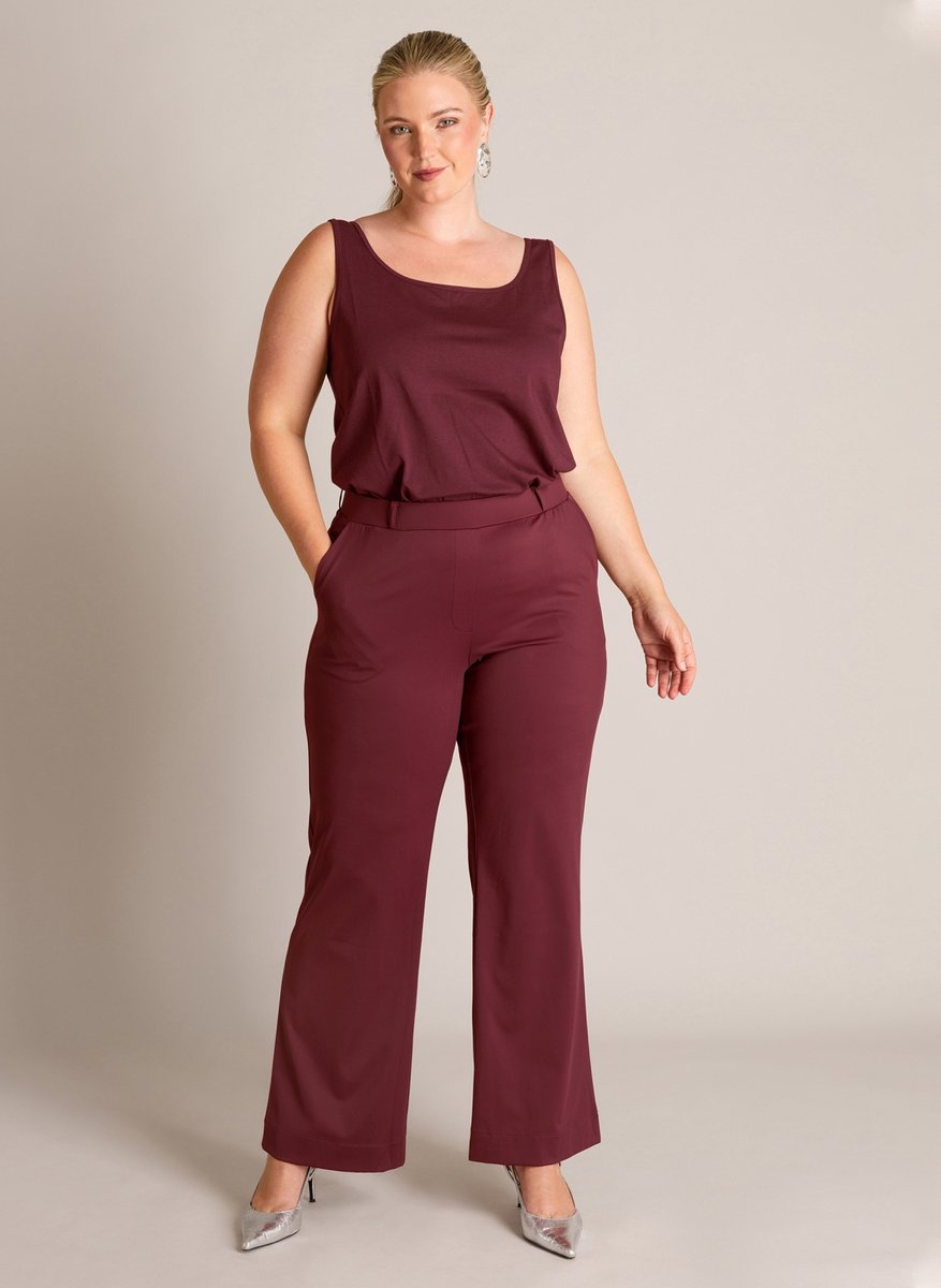 YEST CURVE Albaya Essential Tops - Wine Red - maat 2(50)
