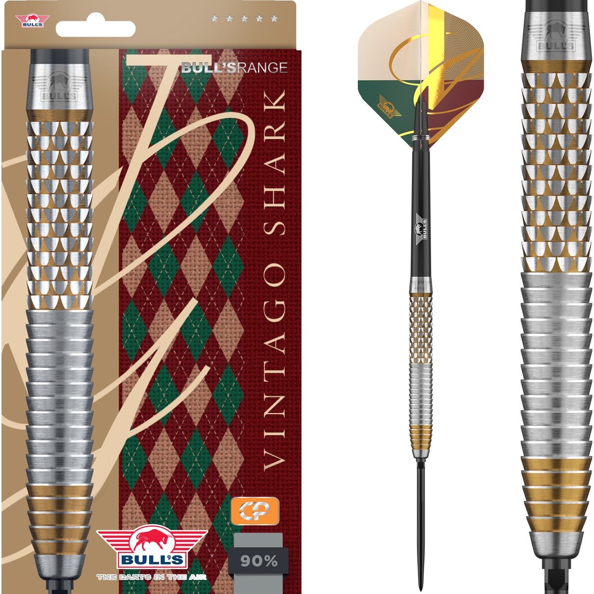 Bull's Vintago Shark Convertible Point 90% - Dartpijlen