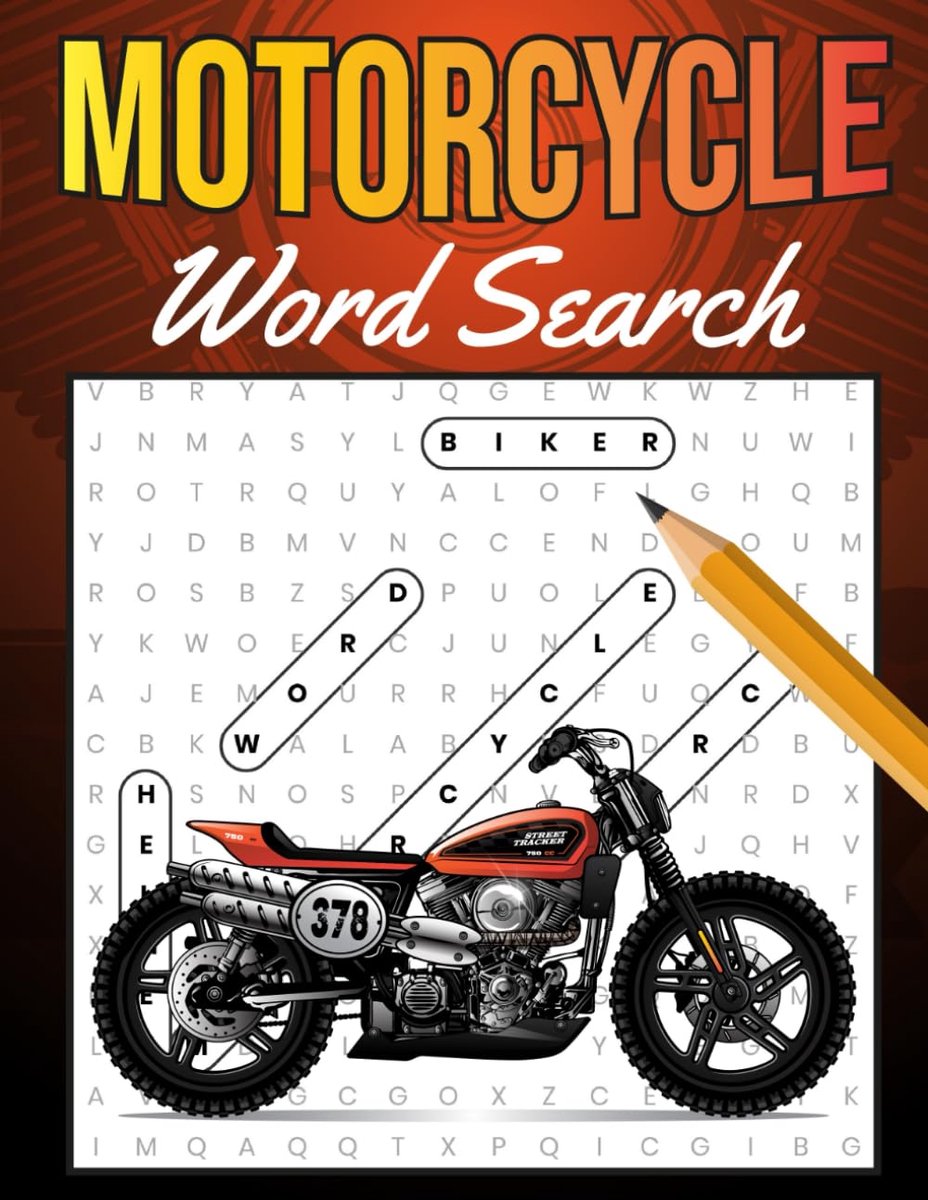 Motorcycle Word Search: +1000 Motorcycle Themed Word Searches, Gifts for Motorcycle Lovers & Enthusiasts - Large Print - ShopVlot