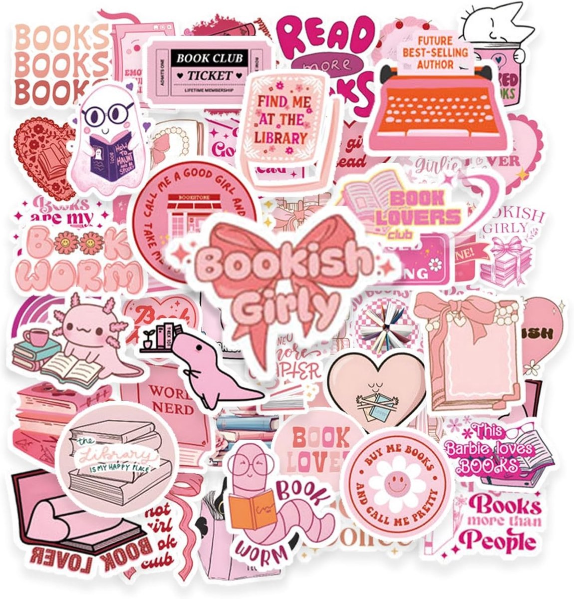 60 Stuks Roze Boekenleggers Stickers voor Lezers - Perfecte Cadeaus voor Vrouwen en Meisjes die van Lezen Houden