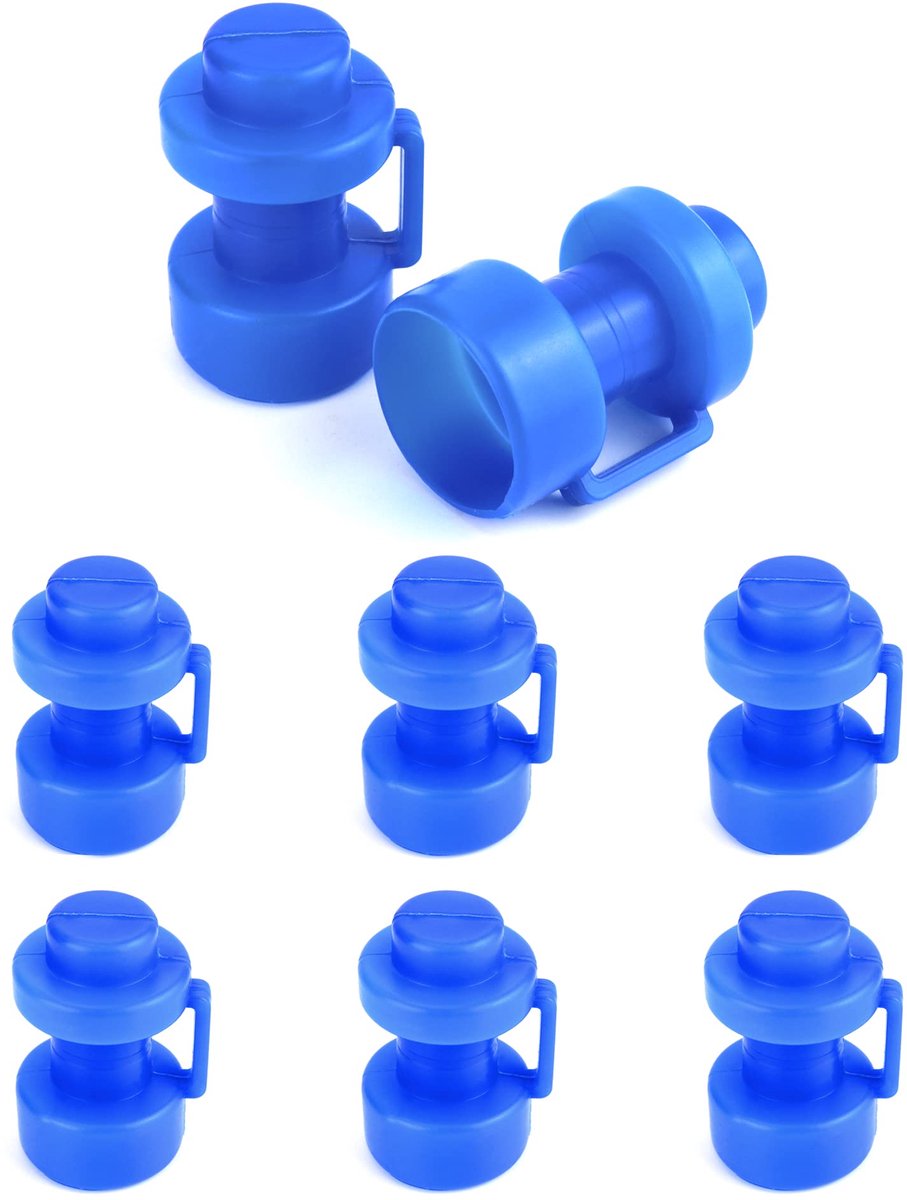 Trampolin eindkappen set van 8, Ø 25 mm, blauw