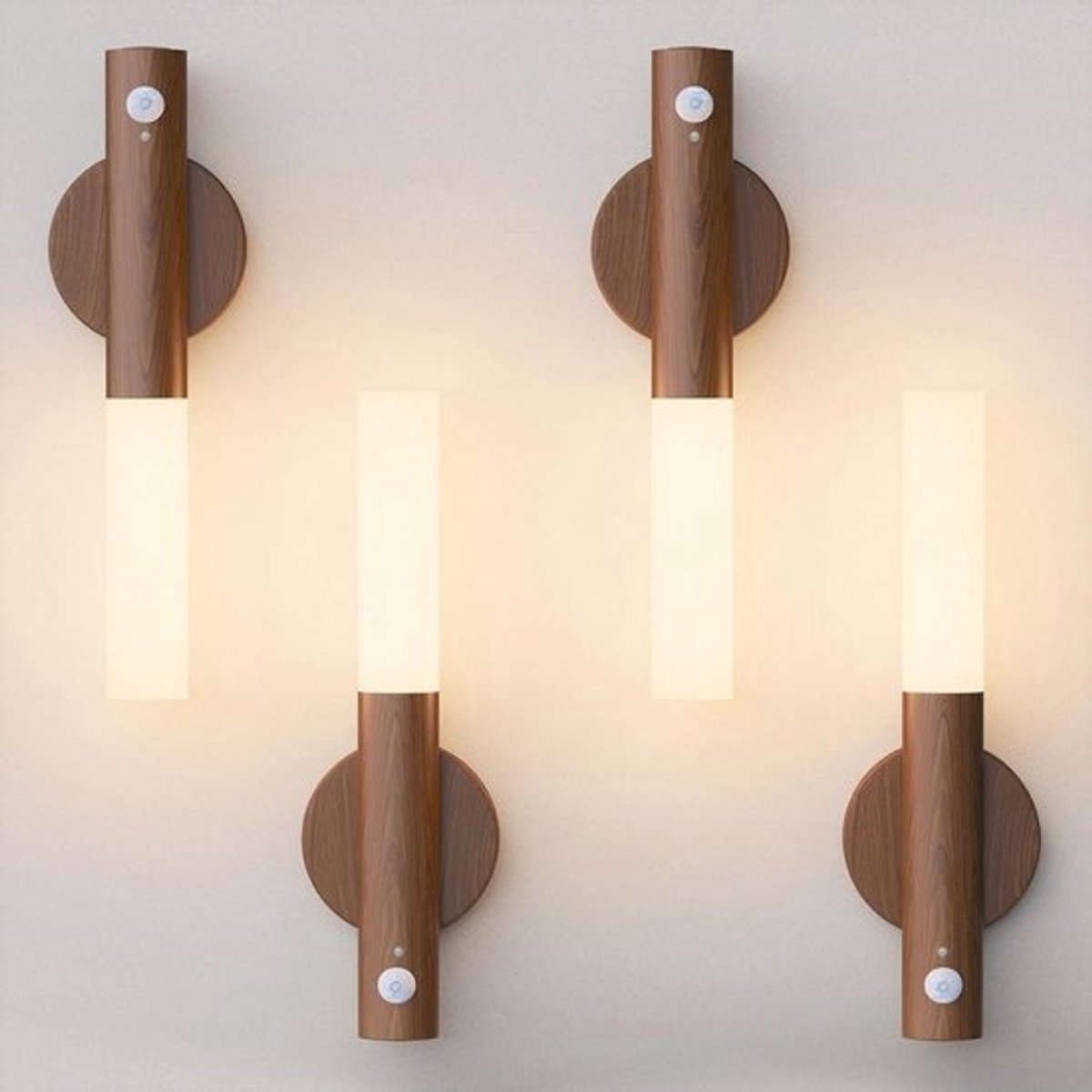 Oplaadbare Wandlamp met Bewegingssensor - Draadloze LED Nachtlamp voor Binnen
