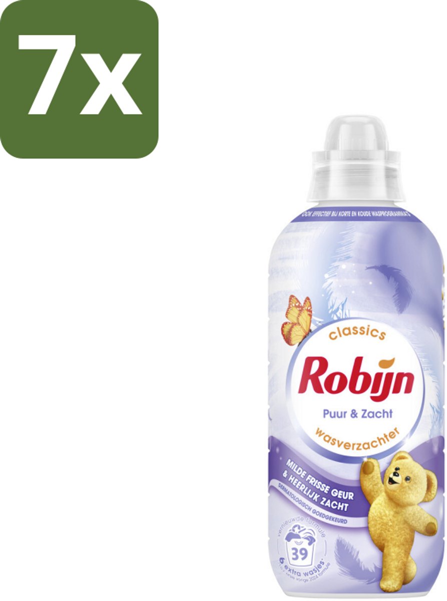 7 x Robijn – Wasverzachter – Puur & Zacht – 780 ml - Koffiezetapparaat
