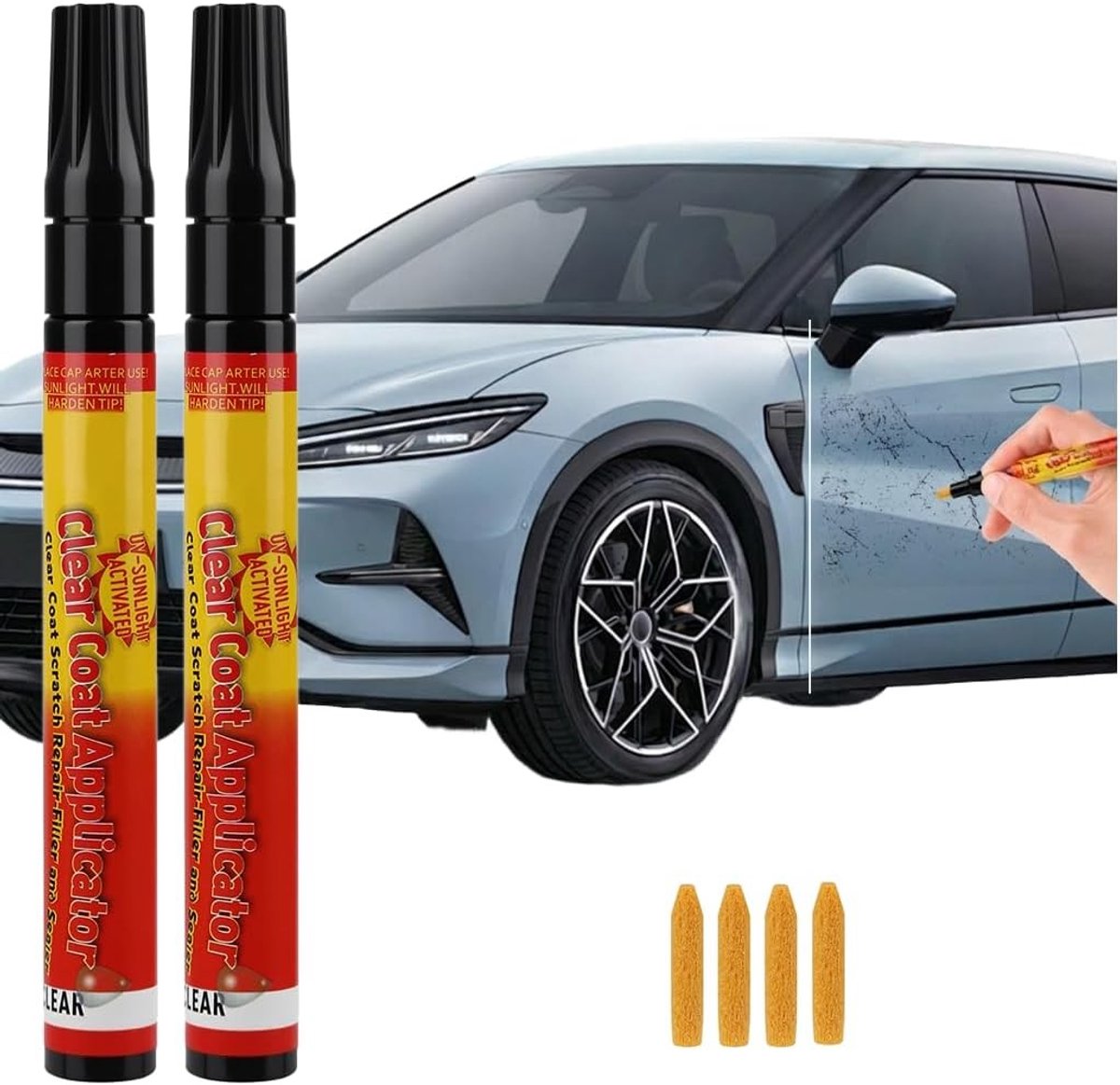 2 stuks krasverwijderingspennen voor universele toepassingen, retoucheerverf en kleurherstel voor auto’s