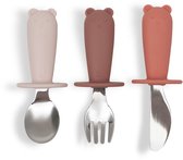 Jollein Baby Bestek Set - Siliconen Kinderbestek - Blush Shades