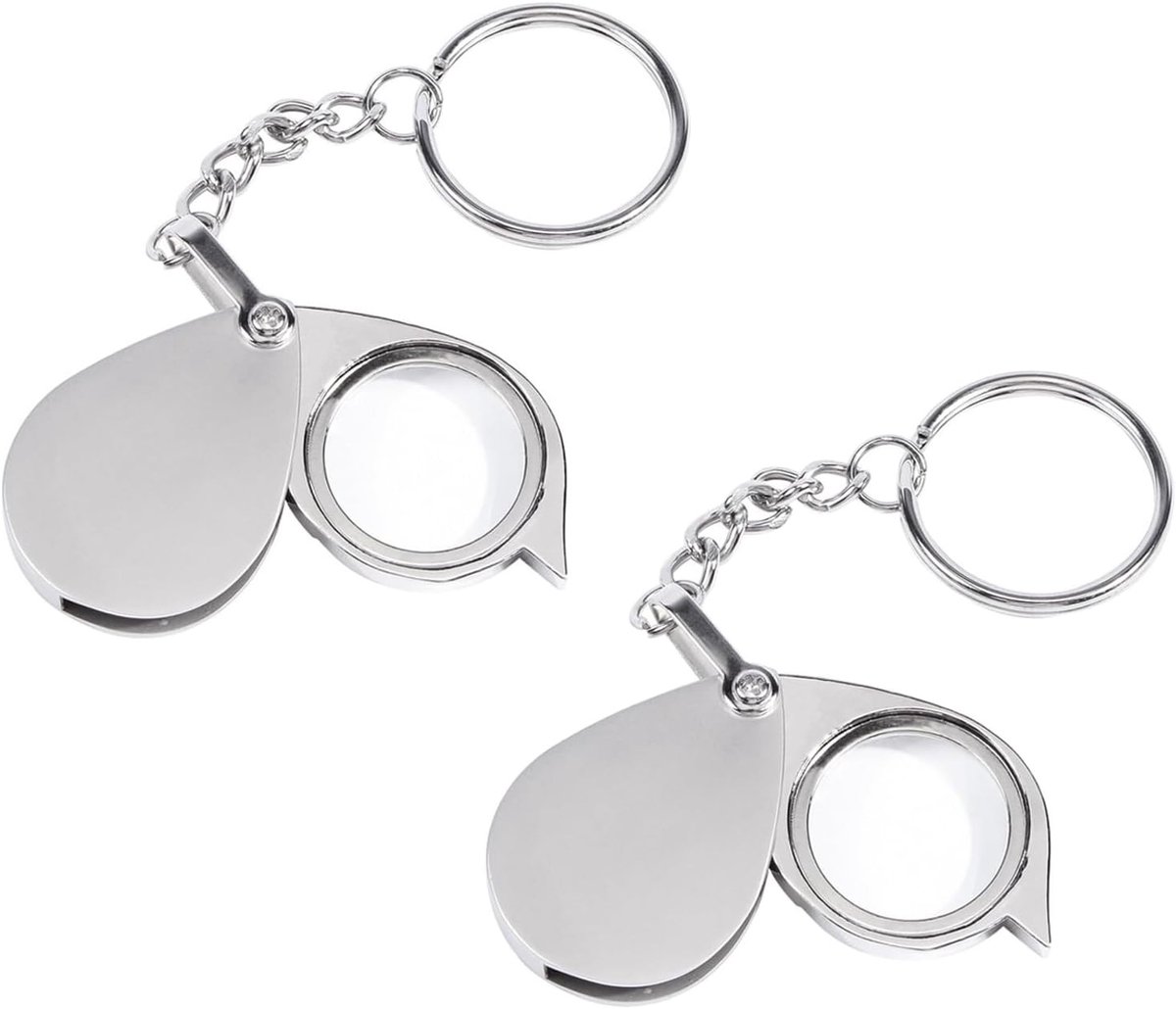 Set van 30 Vergrootglazen, Vouwbare Leesloep met Sleutelhanger voor Munten, Sieraden en Horlogemakers