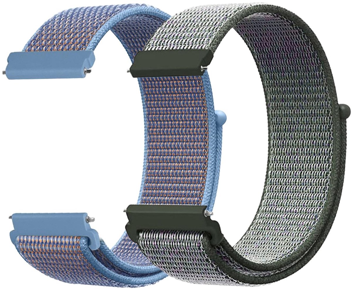 Elzusha - Set van 2 Nylon Sport Horlogebanden met Snelsluiting