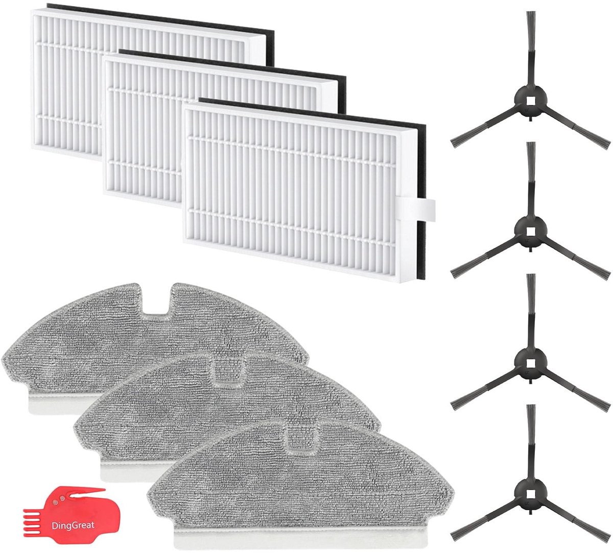 Elzusha - Accessoireset voor Dreame Mova M1 Robotstofzuiger (10 Stuks)