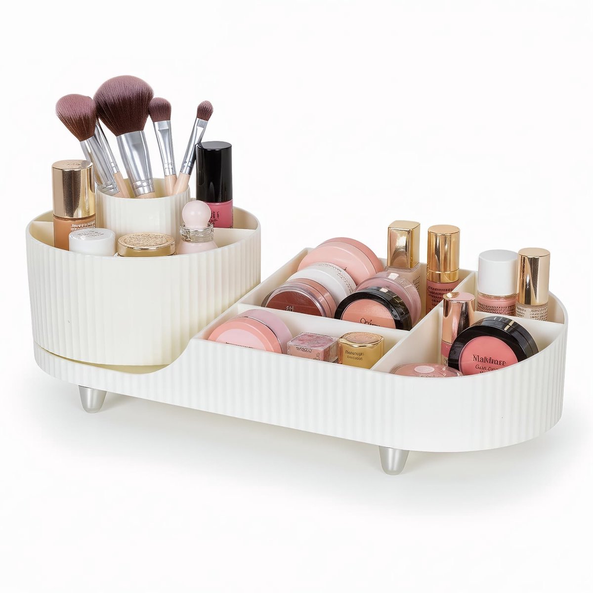 Elzusha - Multifunctionele Cosmetic Organiser met 360 Graden Rotatie - 2-in-1 Make-up Organizer