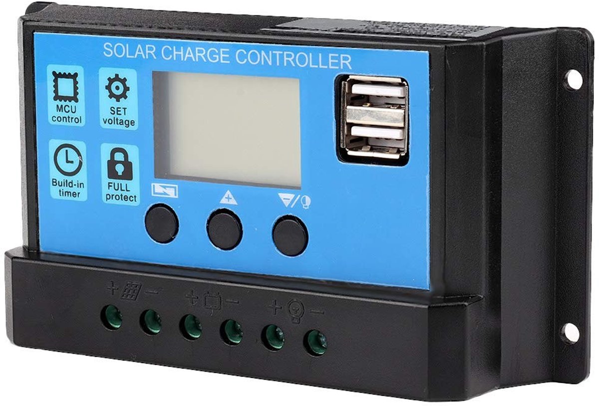 Elzusha - Solar Laadcontroller 12V/24V PWM 30A