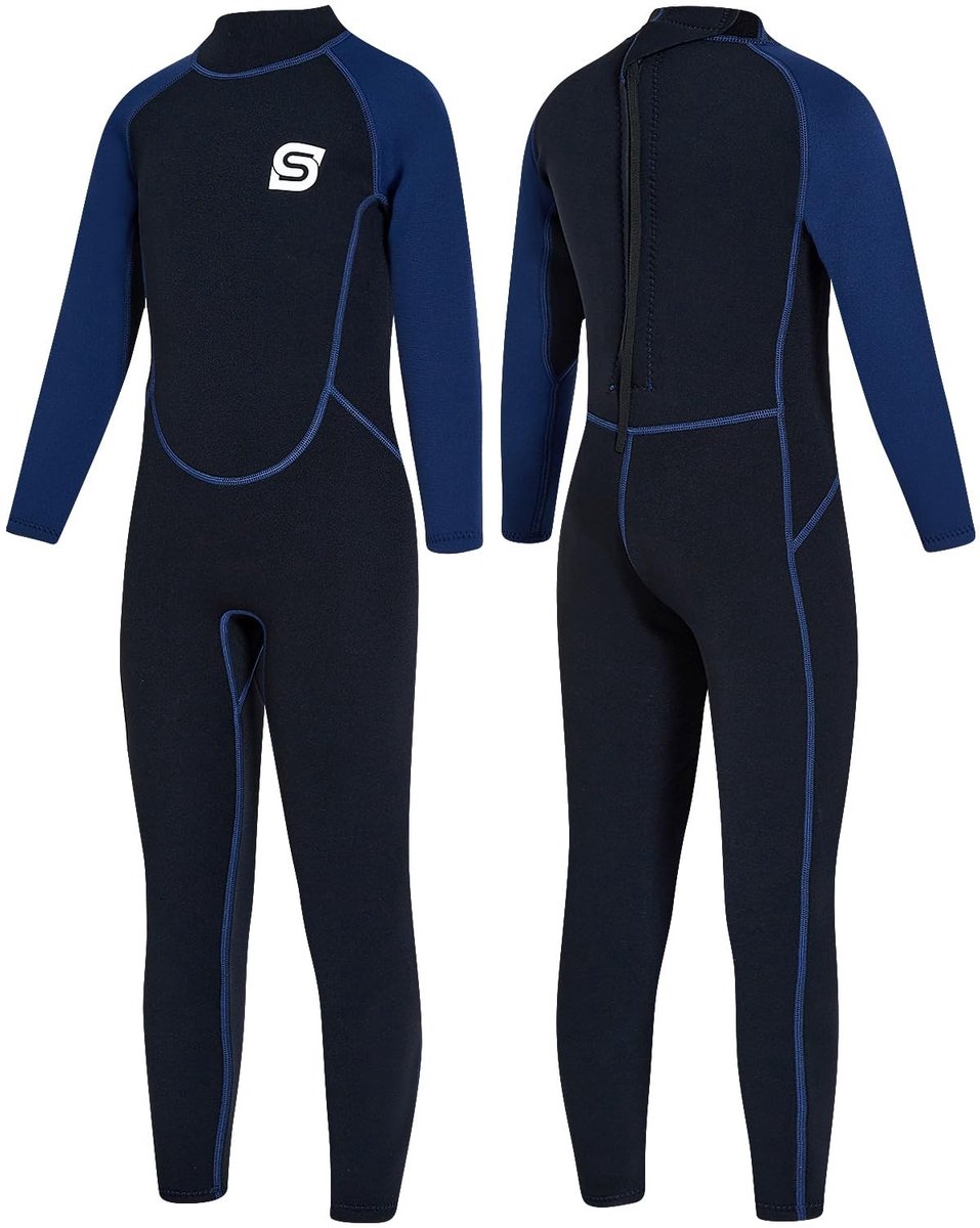 Elzusha - Kinderen Neopreen Wetsuit - 2.5mm UV50+ Bescherming - Blauw