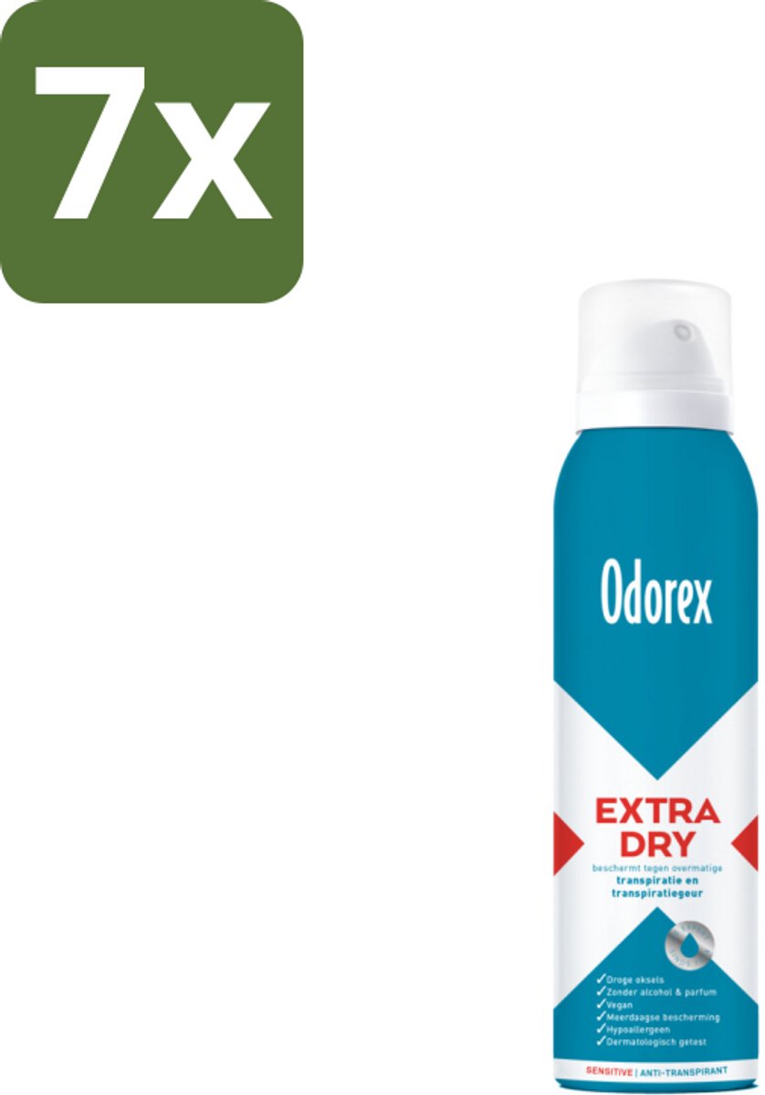 Odorex – Anti-transpirant spray – Extra Dry Sensitive – 150 ml - Bulkverpakking - 7 stuks