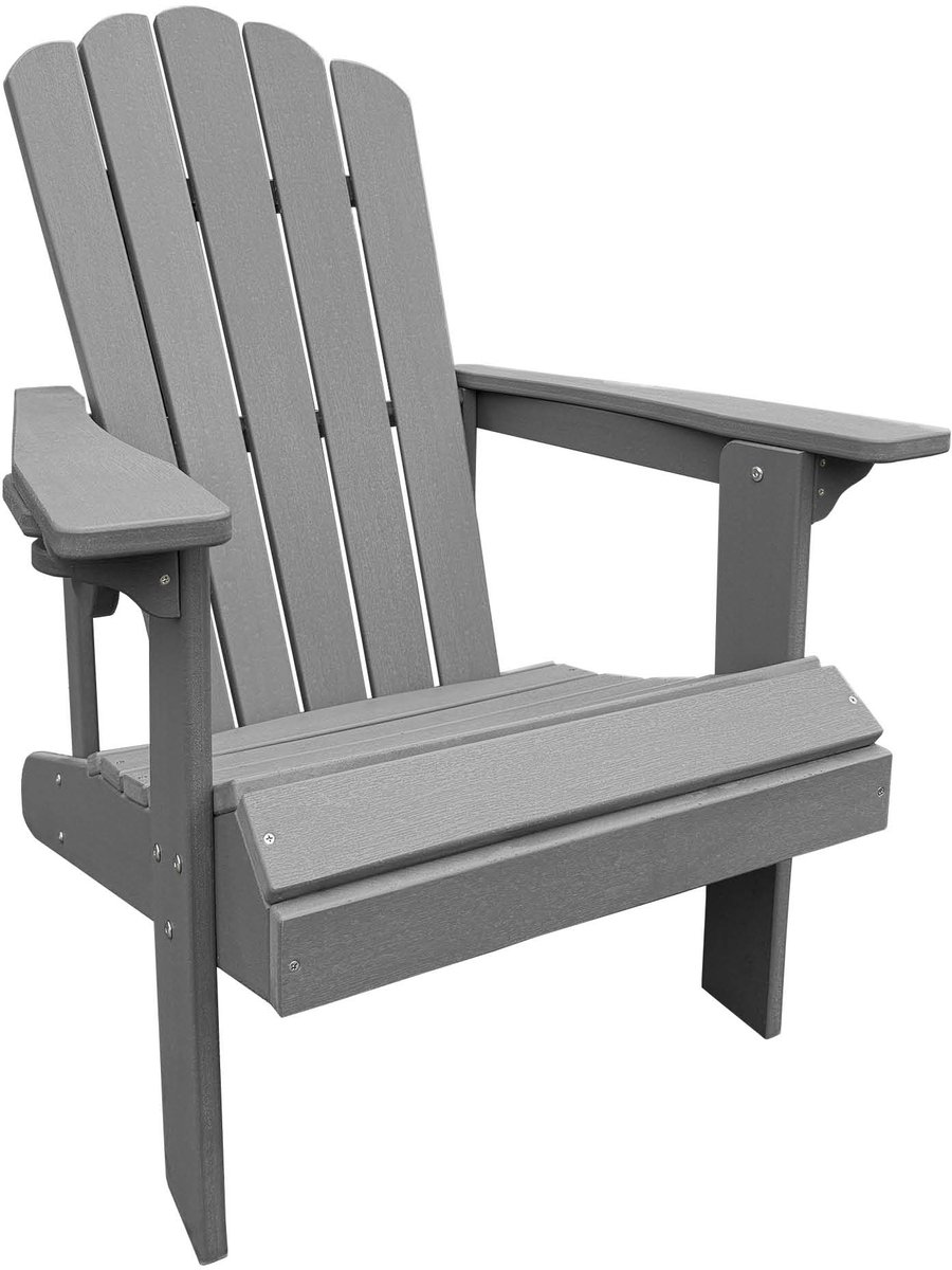 UNUS tuinstoel Adirondack Lino lichtgrijs HDPE 96x70x85cm weerbestendig