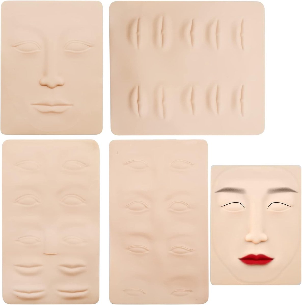 Microblading oefentemplates voor tatoeages - Lege huid trainingsbladen voor make-up beginners, ideaal cadeau en microblading benodigdheden