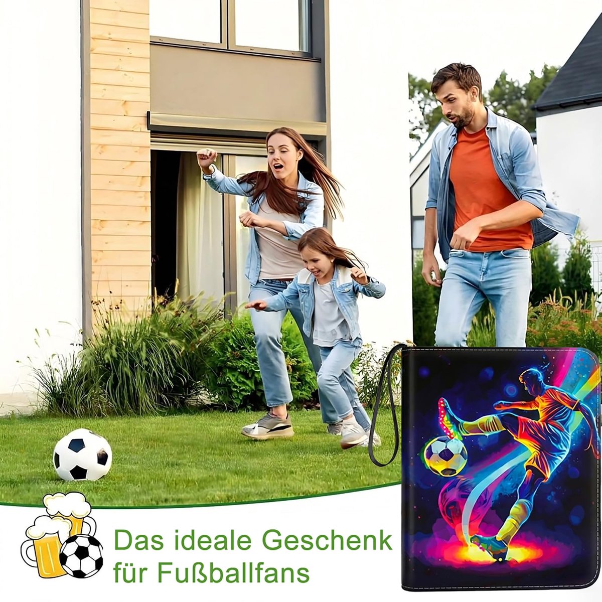Verzamelkaartenalbum voor voetbalkaarten, 50 pagina's, 400 vakken (E) - ShopVlot