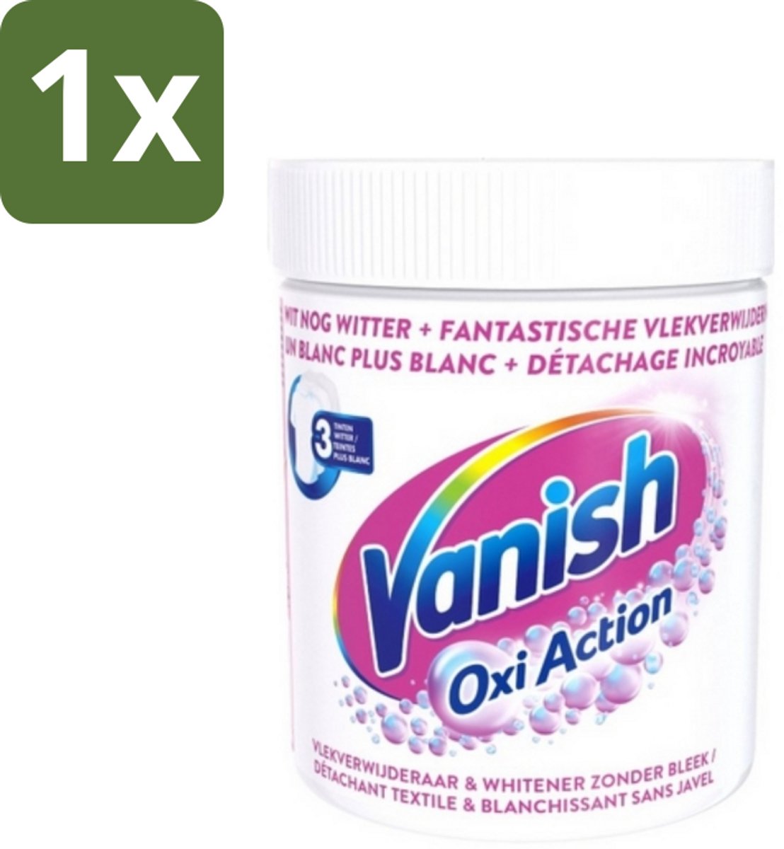 Vanish Oxi Action - Vlekkenverwijderaar Poeder - Zonder Bleek - Witte Was - 550 Gram - 1 stuk