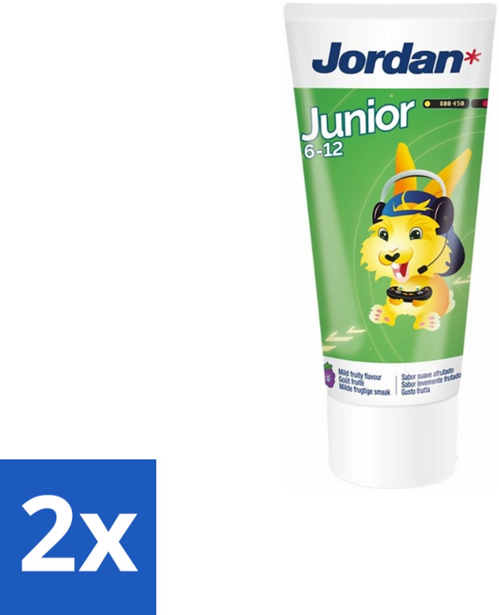 Jordan - Junior - Tandpasta - 6-12 jaar - 50 ml - Voordeelverpakking - 2 stuks