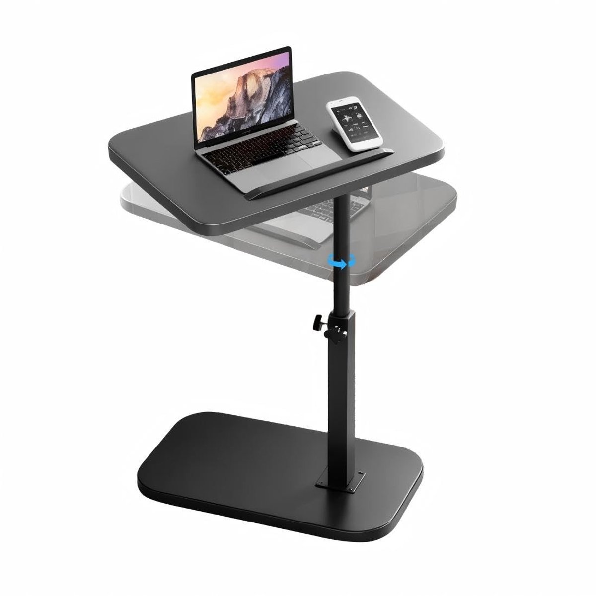 Solidchoice - C-Vormige Zijtafel met 360° Rotatie